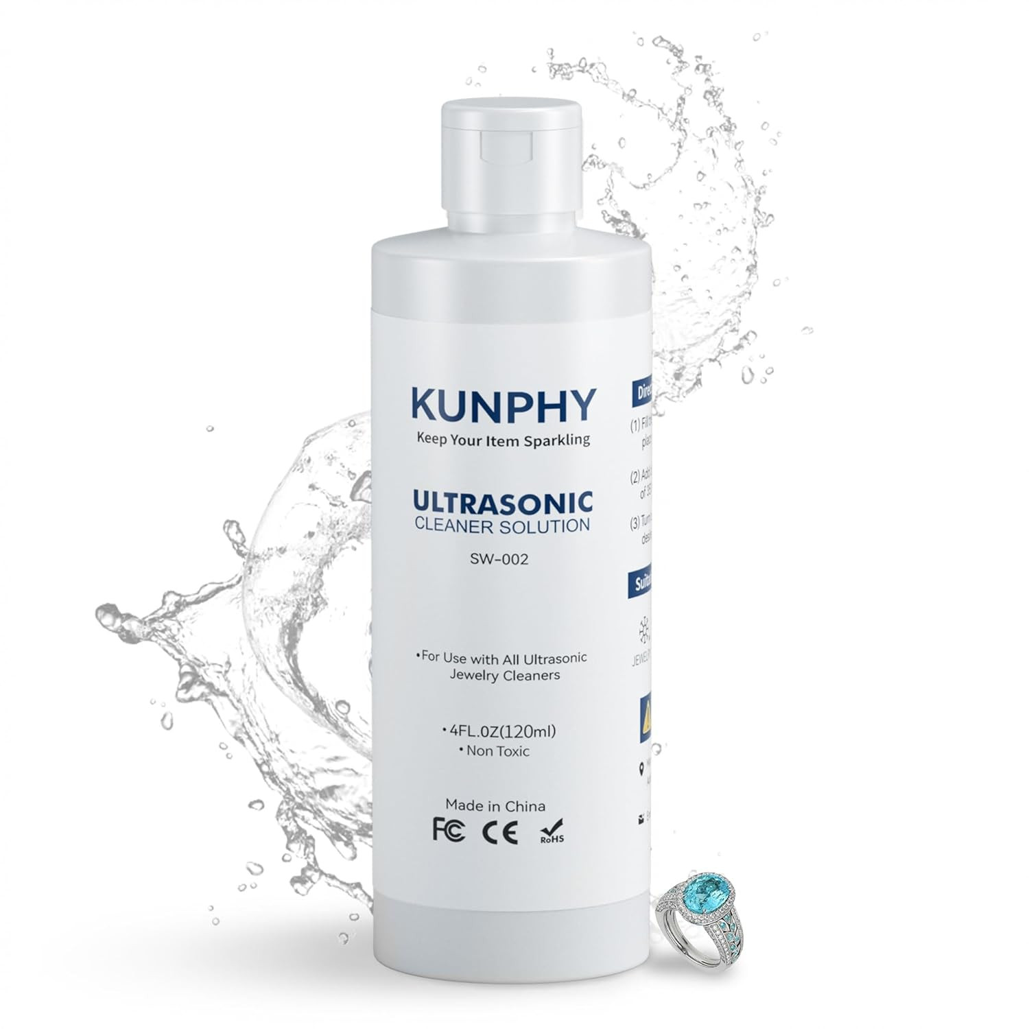 Jewelry Cleaner Solution -Ultrasonic Cleaner Solution for Gold, Silver, Platinum