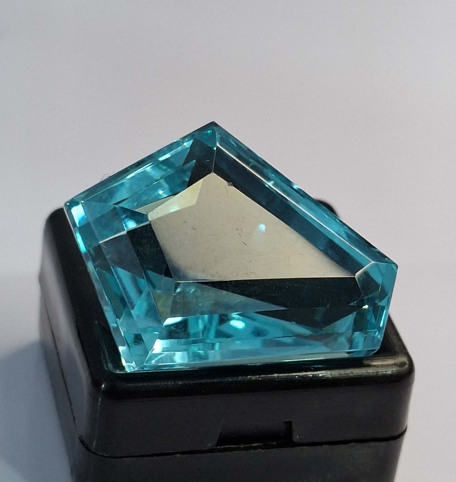 Lab Created Light Blue Topaz Fancy Cut 47-49 Ct Certified Loose Gemstone SP479