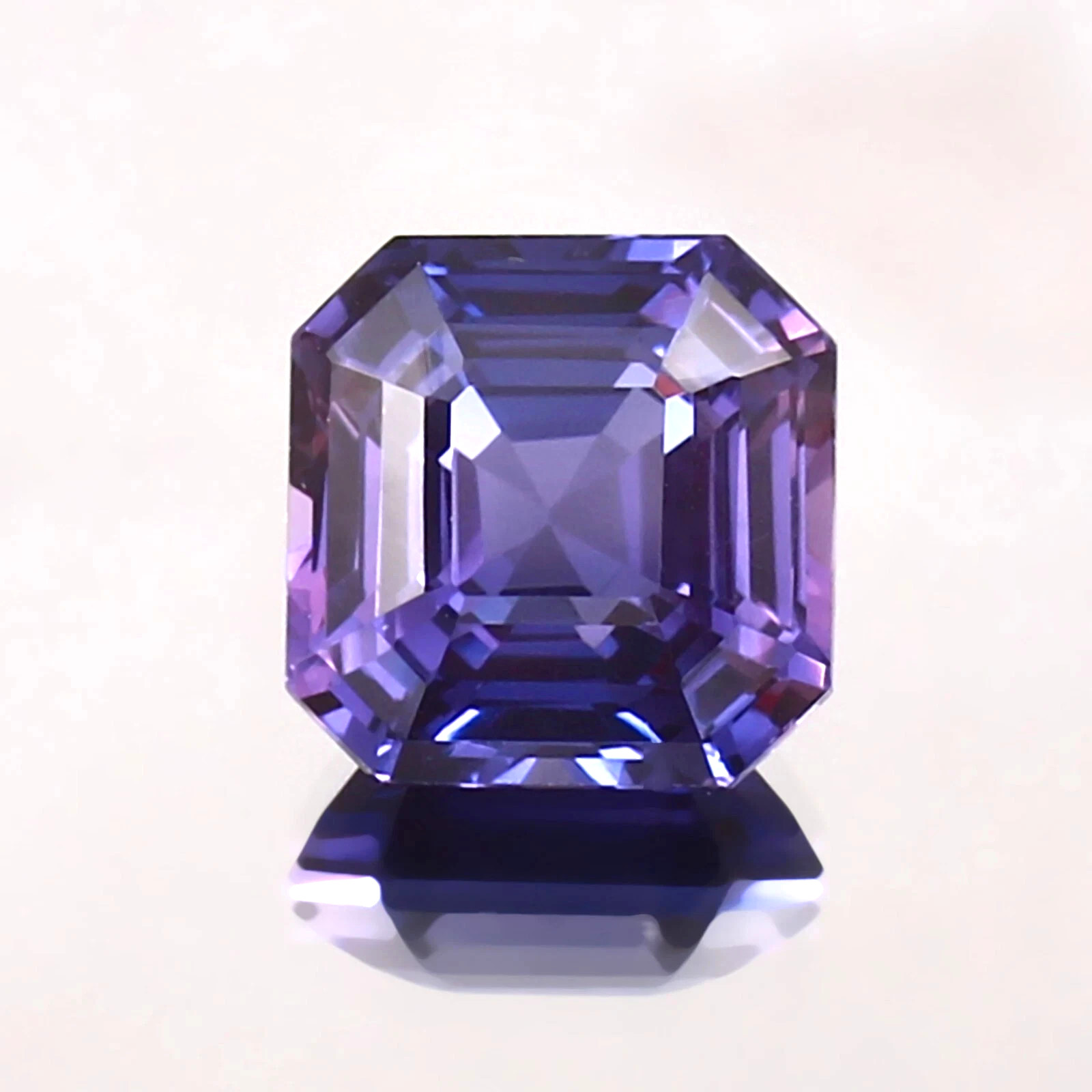 4.70 Ct Natural Certified Purple Tanzanite Asscher Cut Loose Faceted Gemstone