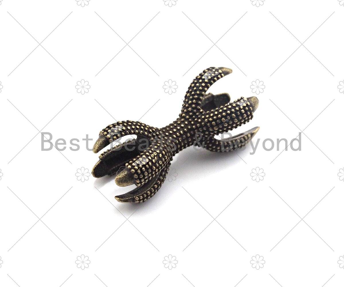 Antique Color Eagle Claw Connector Beads for Jewelry Making, 10x24mm – sku#Y271