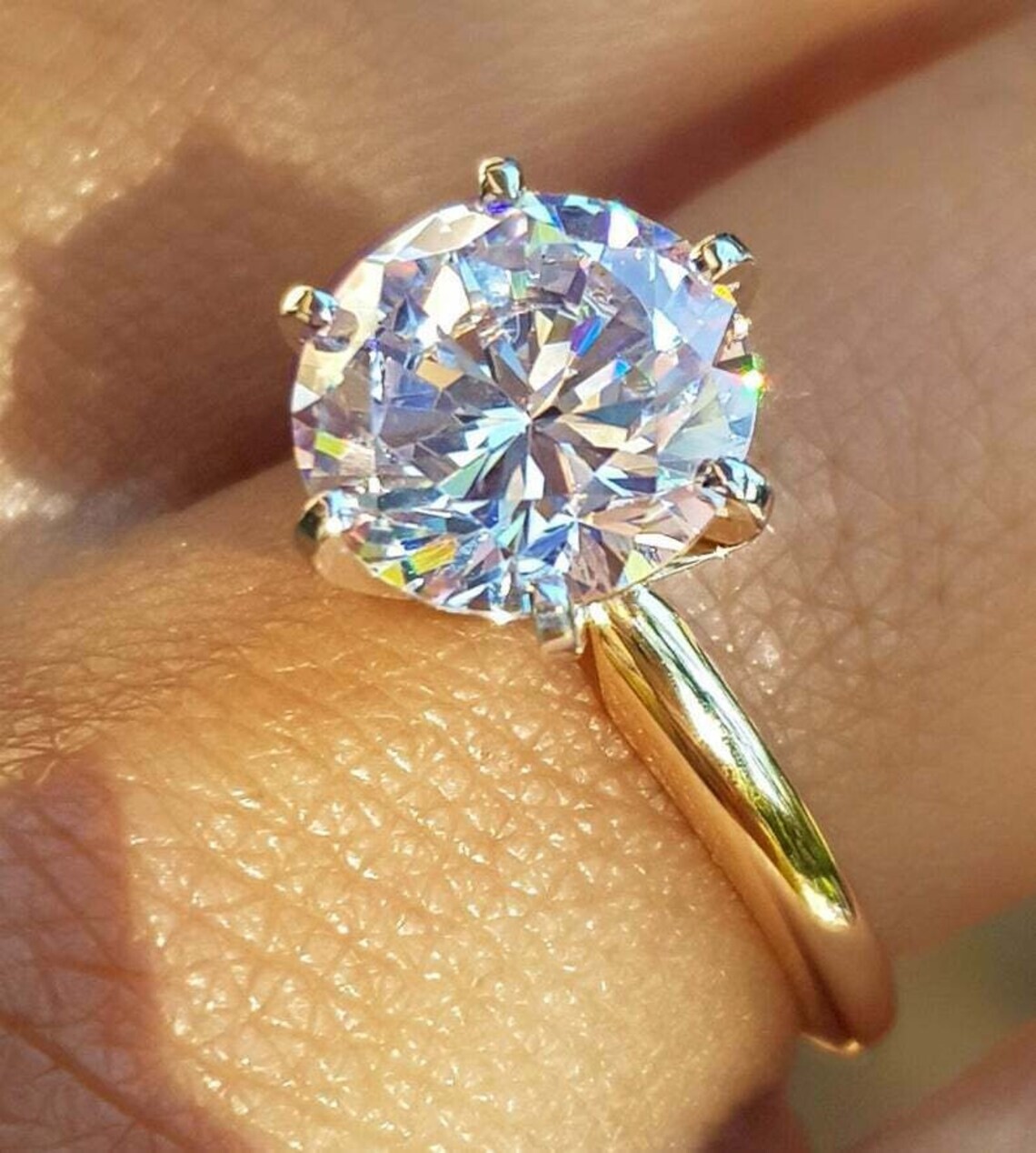 4 Ct Certified Diamond Solitaire Ring! Great Shine-FREE Diamond studs.