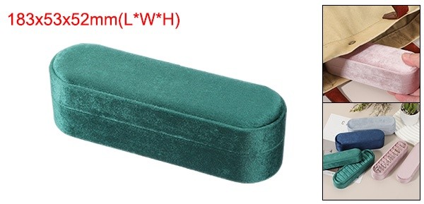 Velvet Ring Box Travel Jewelry Case Ring Holder Organizer Dark Green