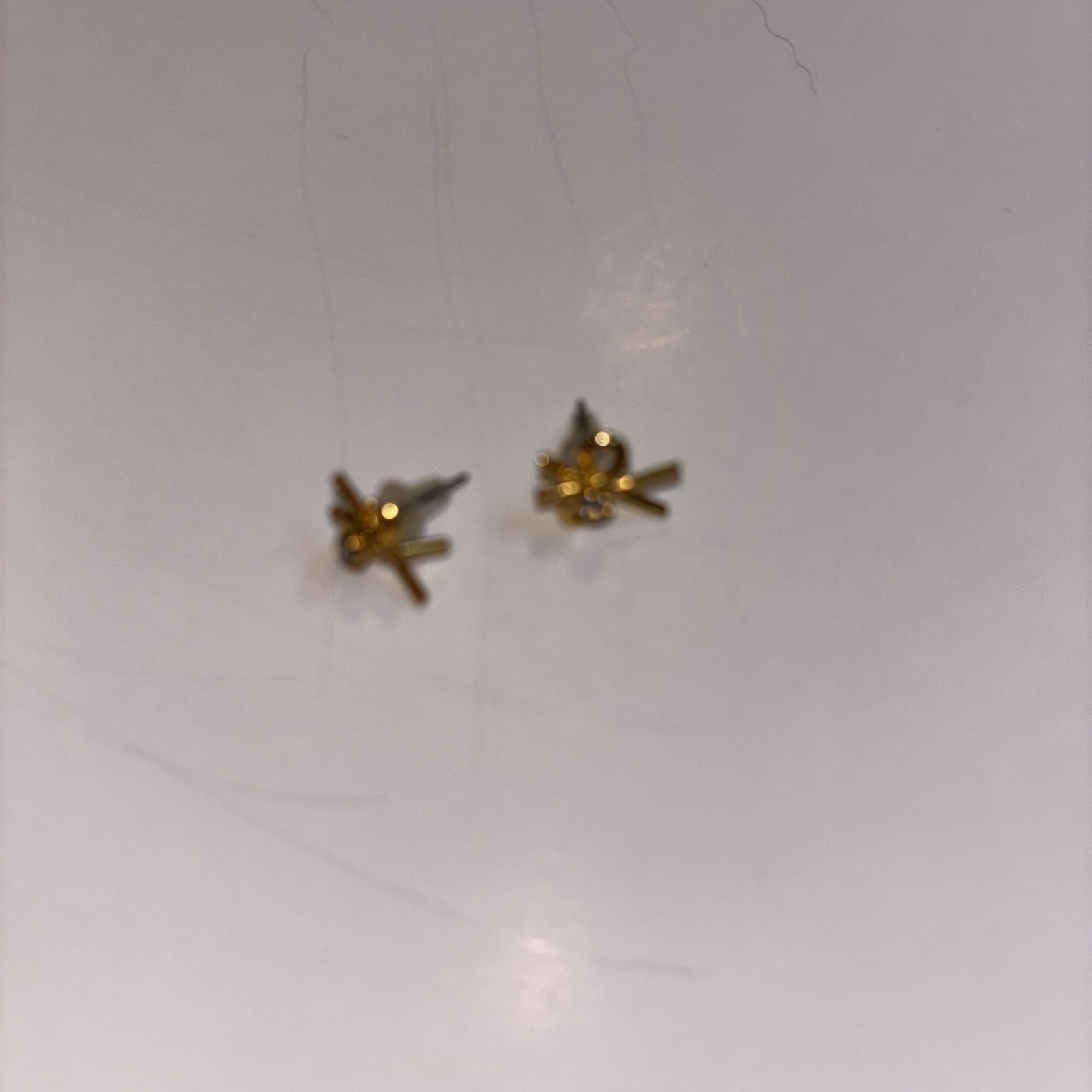 lot – stud earrings Green Stone Studs Gold Tone Geometric Teardrop Dangles