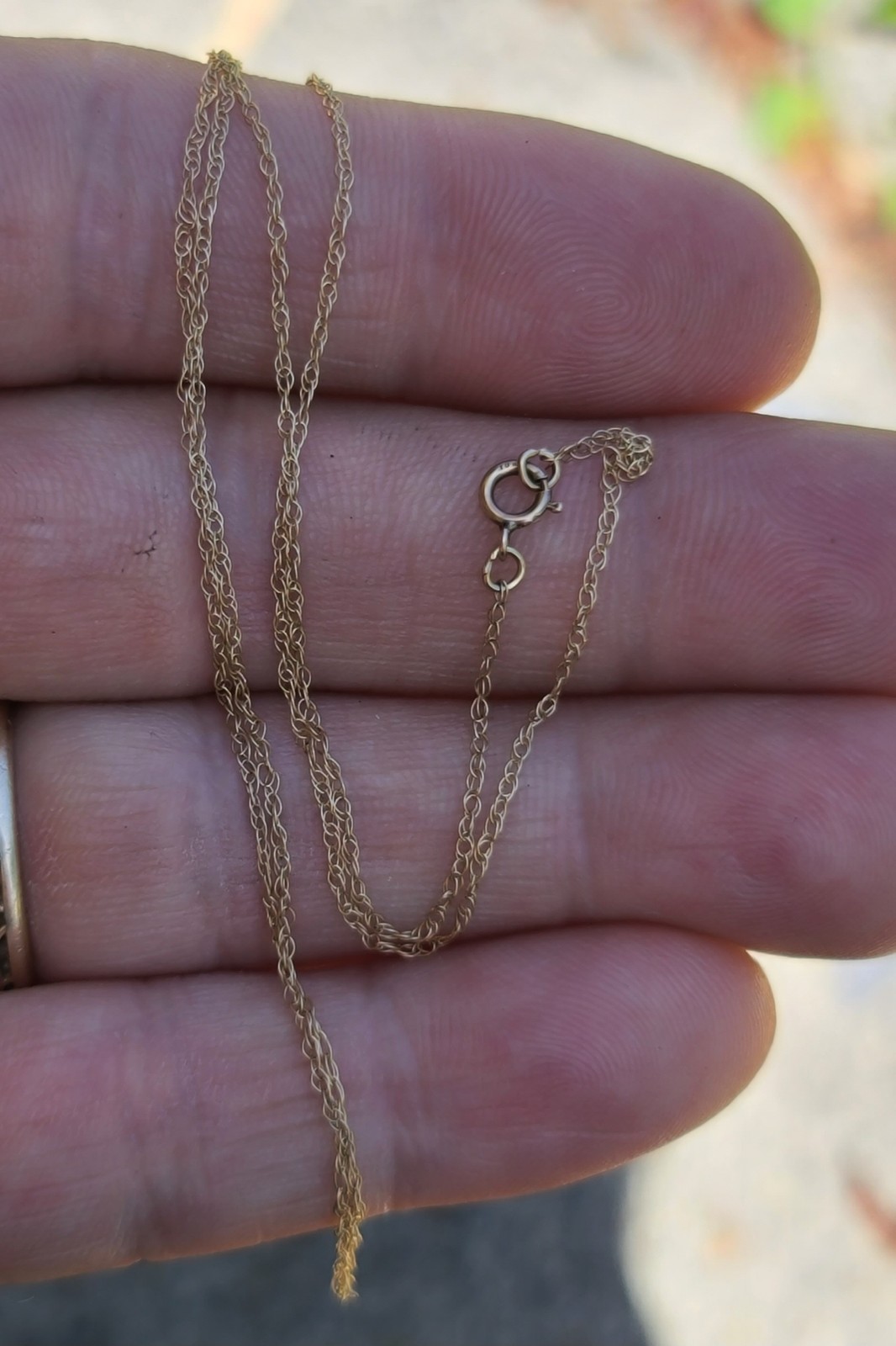 10k Solid Yellow Gold Dainty Cable Chain Necklace 18″ Length x 1mm Width