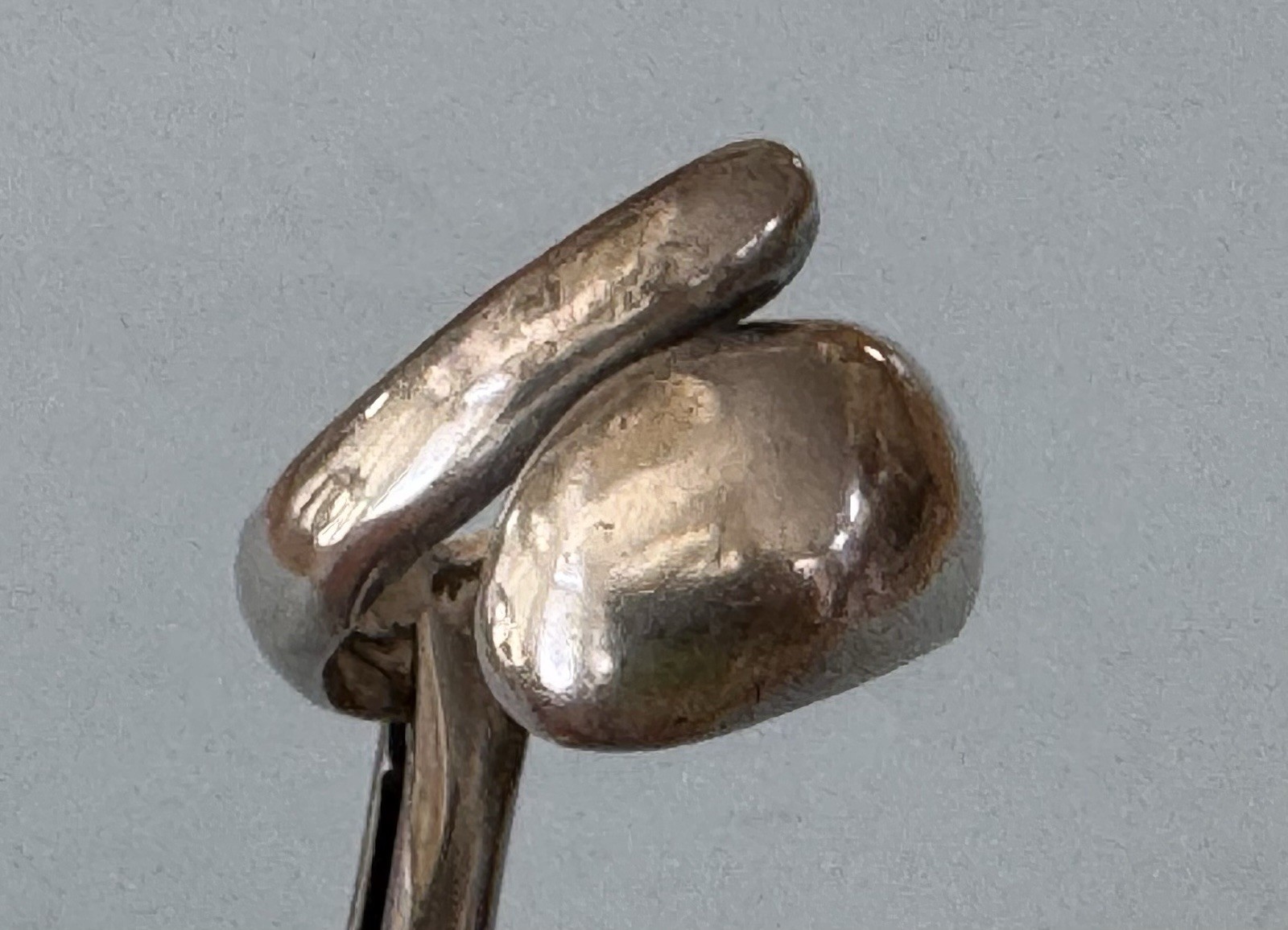 Estate Vintage Signed RJC Sterling Silver Smooth Swirl Wrap Band Size 7 Ring