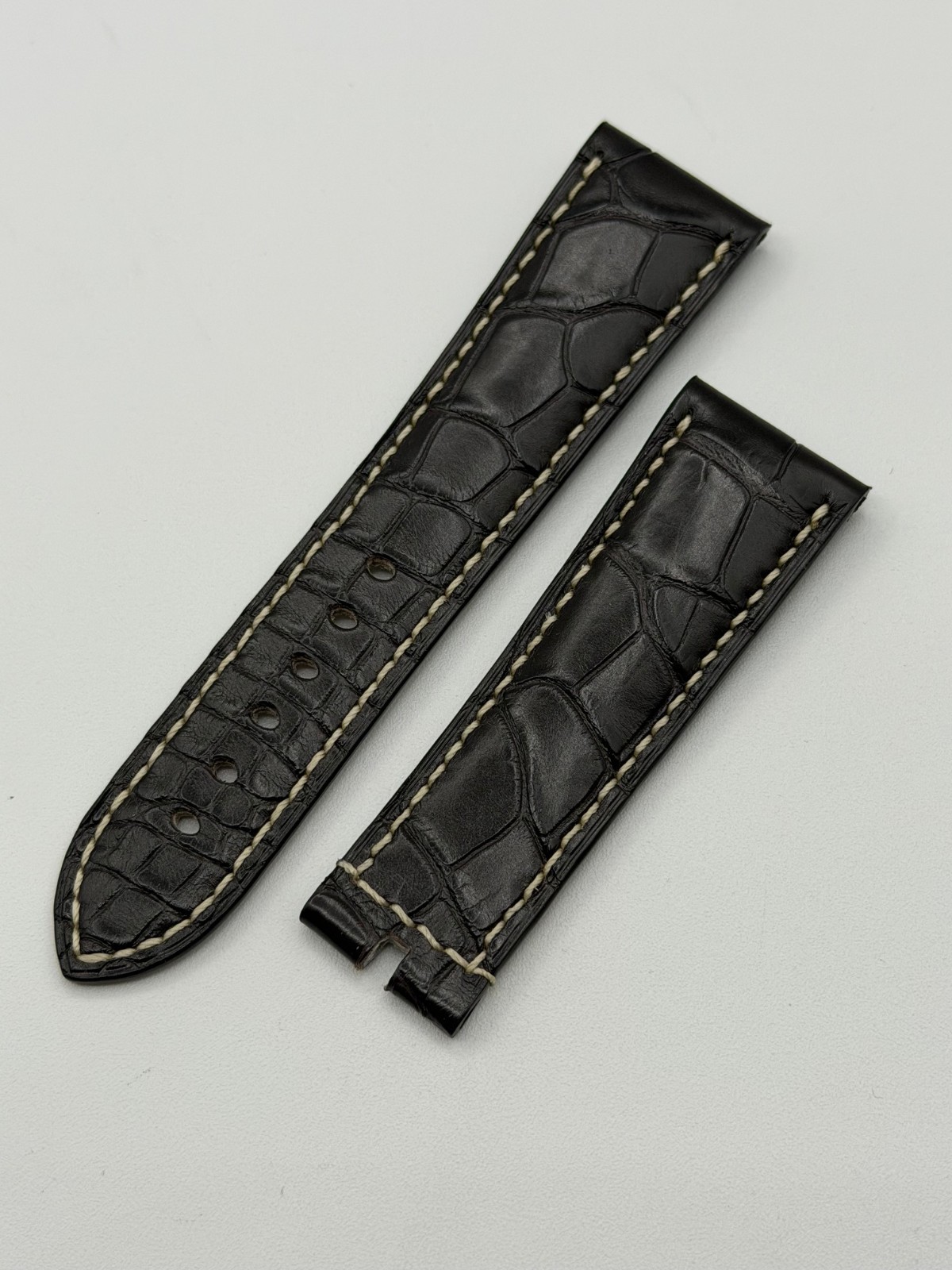 Breguet Type XX Alligator Strap Watch Strap Dark Brown 23/20mm
