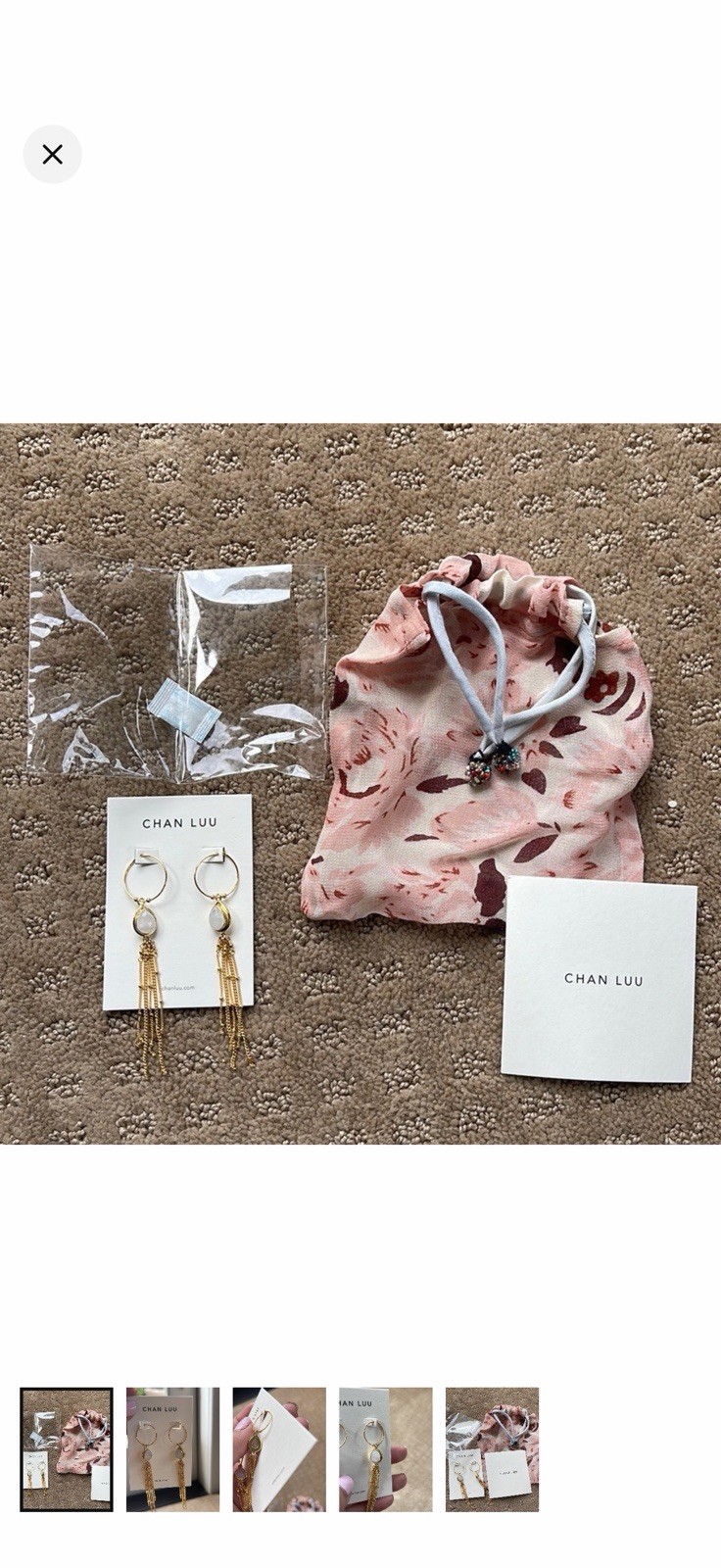 Chan Luu Gold and Pearl Earrings New