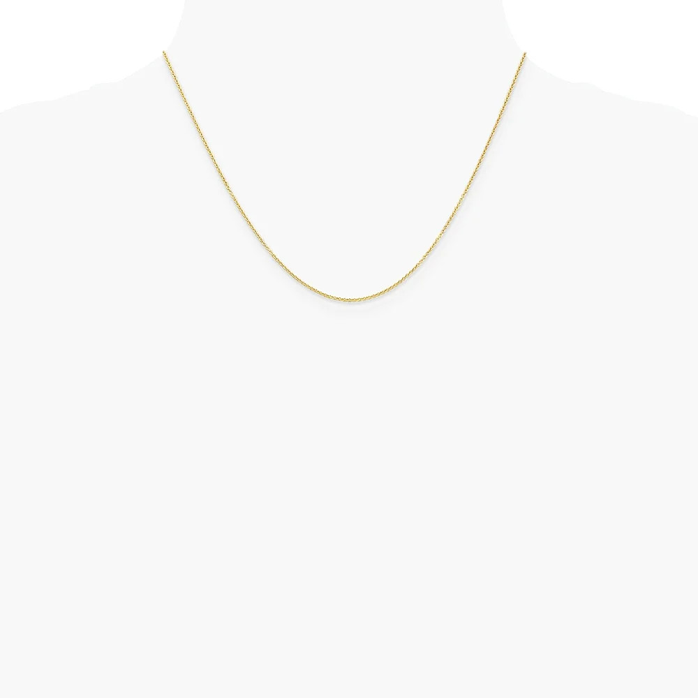 10K Yellow Gold 1.2mm Cable Chain Necklace 16″-24″