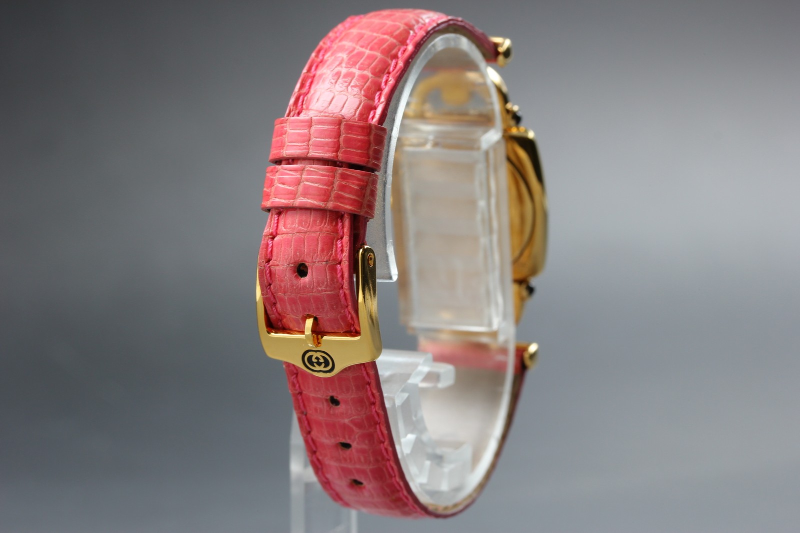 [Near MINT Full Set Box ] Gucci 6300L Horsebit 22mm White Gold Qz Women’s Watch