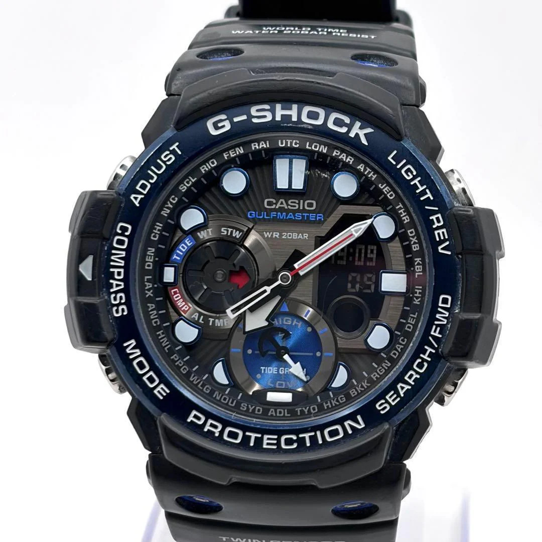 CASIO G-SHOCK GULFMASTER GN-1000B-1AJF Quartz Black Dial Blue Bezel 2.05in SS