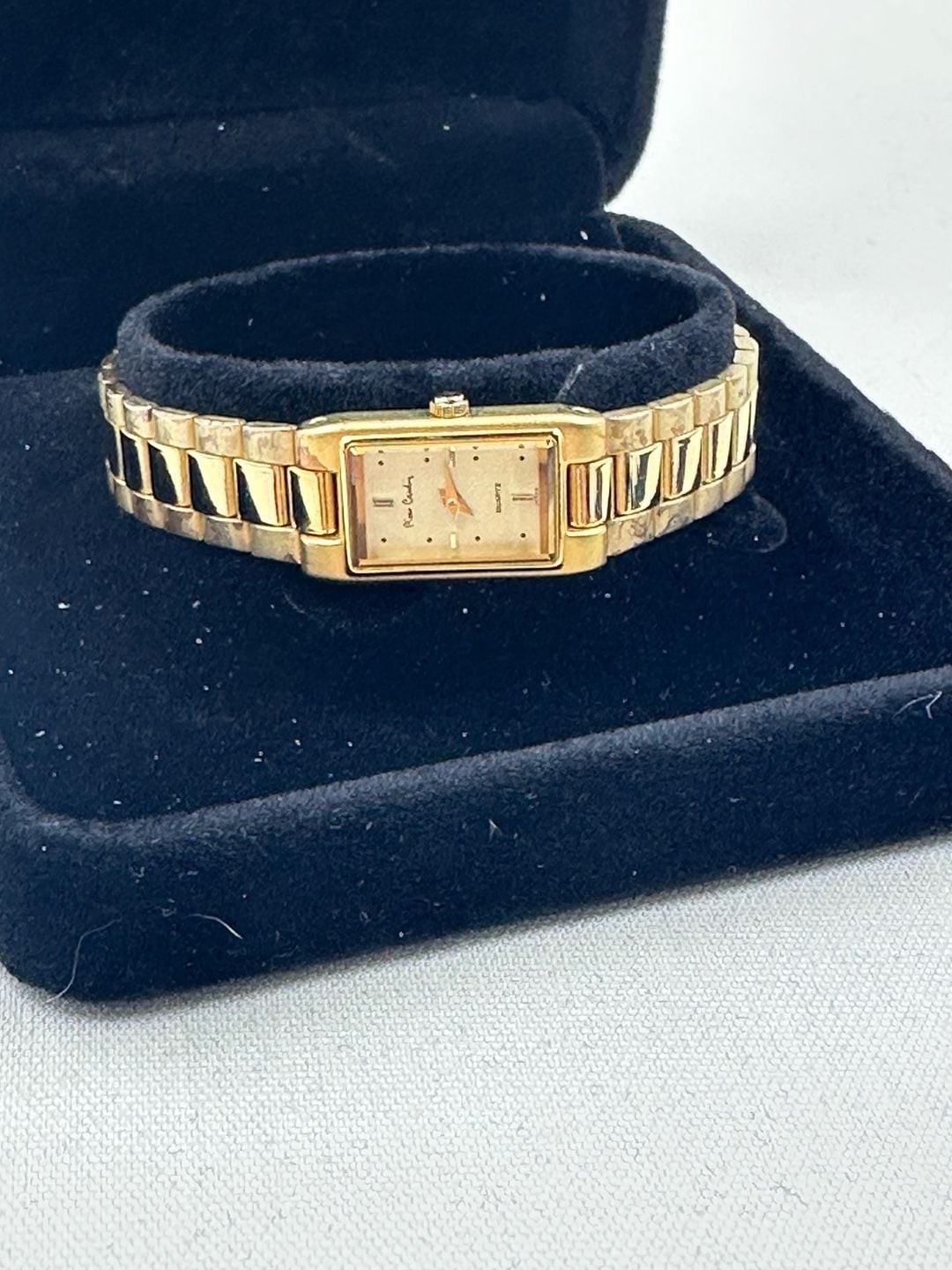 Pierre Cardin Women’s Gold-Tone Rectangular Quartz Watch
