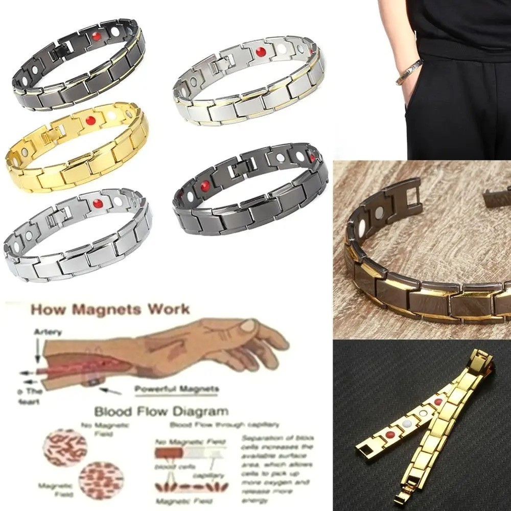Men’s Bracelet Magnetic Therapy Arthritis Pain Relief Pure Solid Copper Bangle