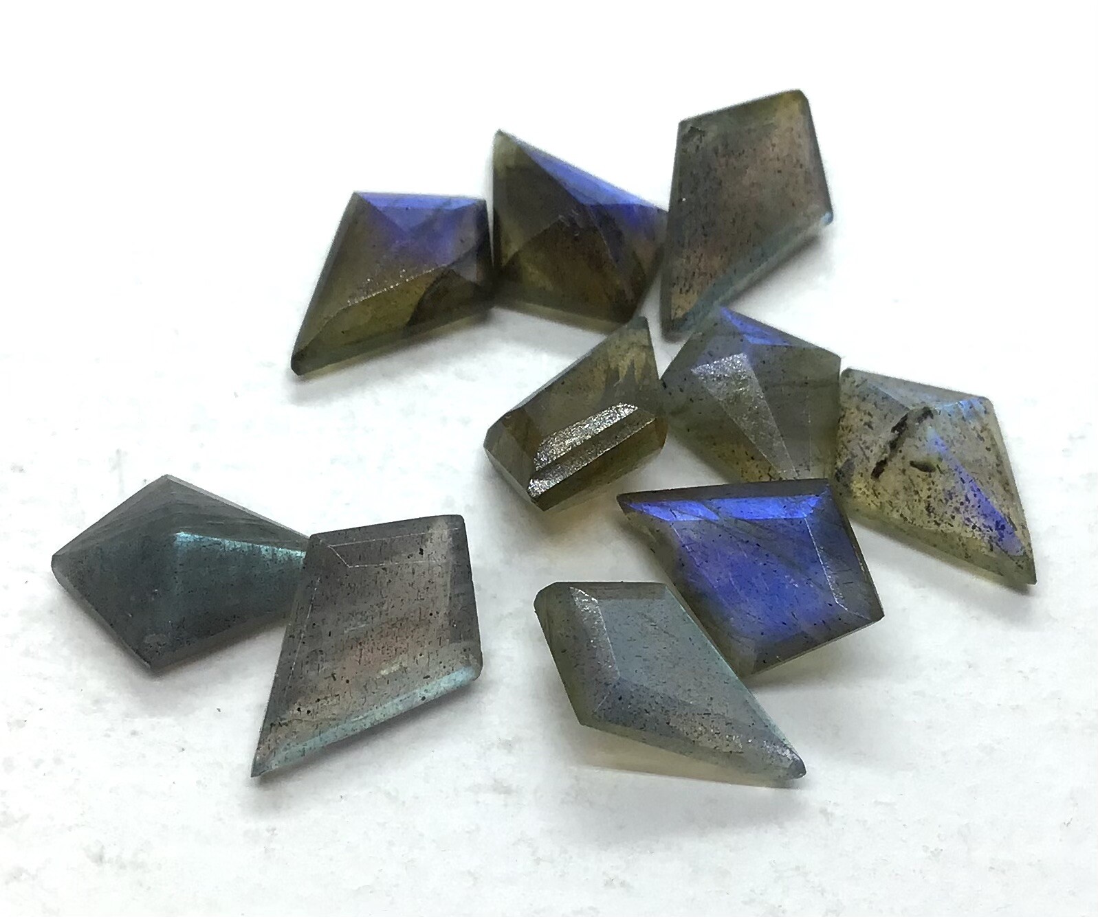 AAA Natural Labradorite Square Rose Cut Loose Gemstone For Making All Jewelry