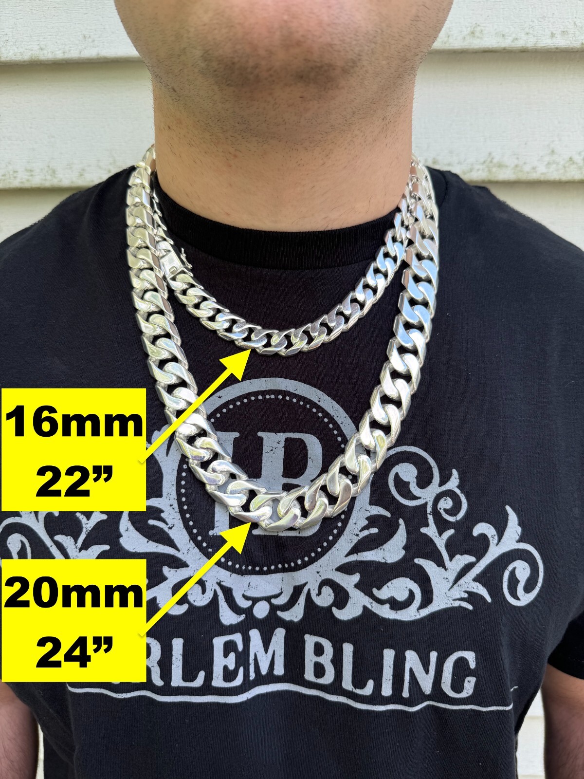Handmade Miami Cuban Link Chain Necklace / Bracelet Real Solid 925 Silver 6-20mm
