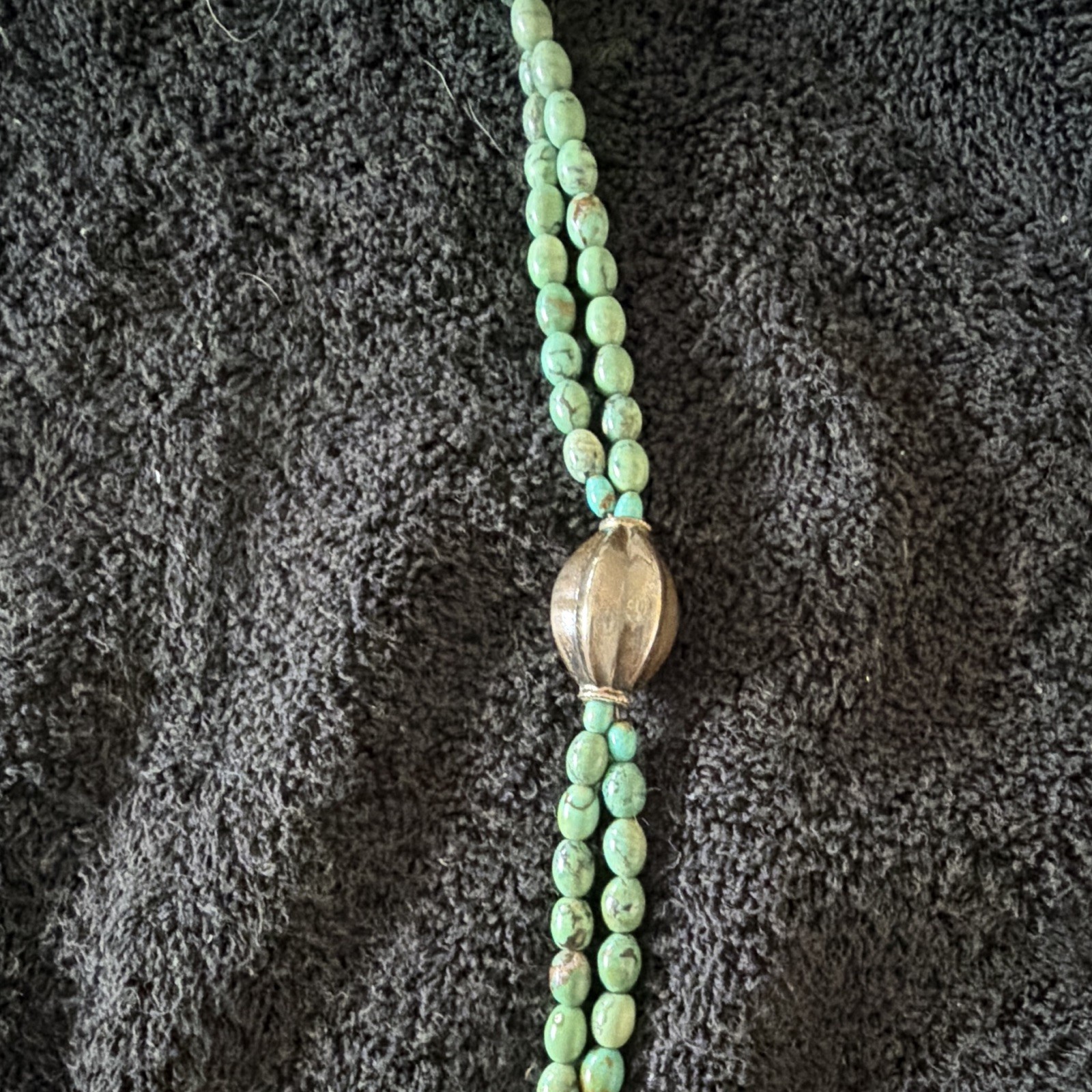 Double D Ranch Turquoise and Sterling Sliver Navajo Pearls