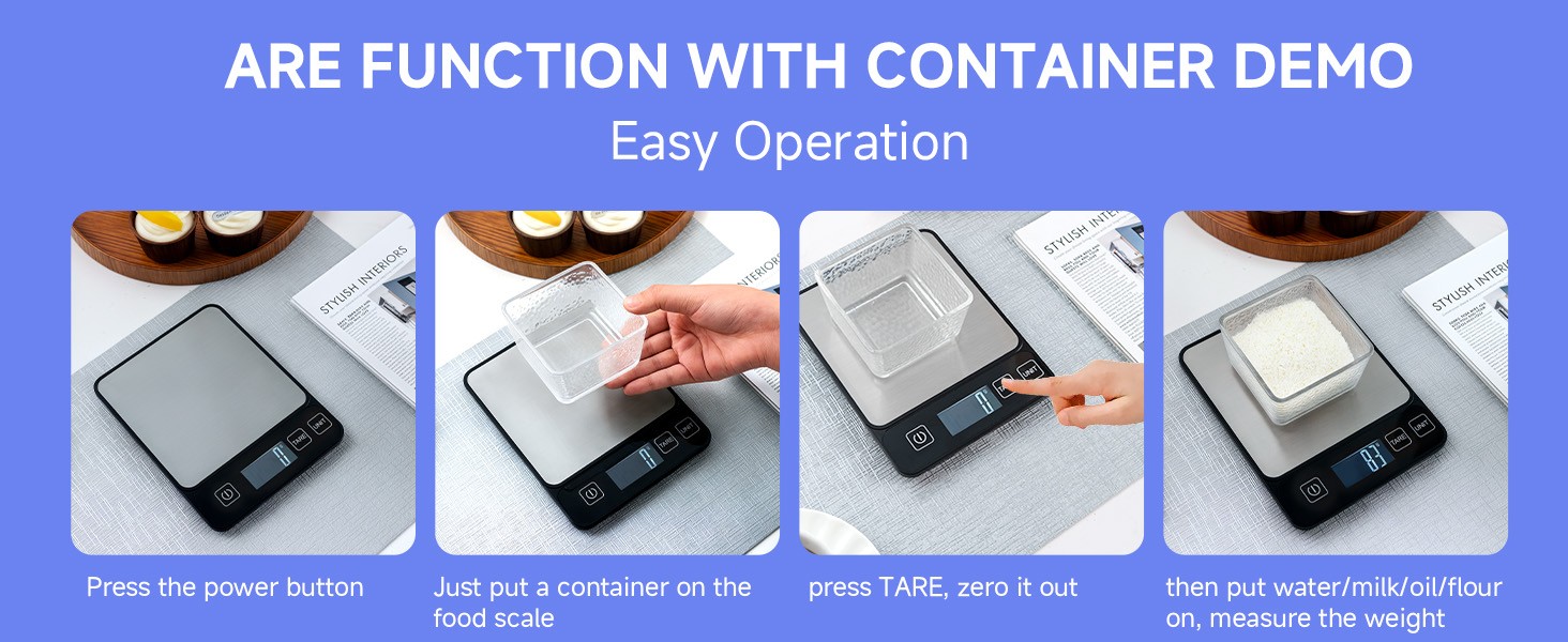 Precision Digital Kitchen Food Diet Scale,Multifunction Weight Balance 22lbs/1g