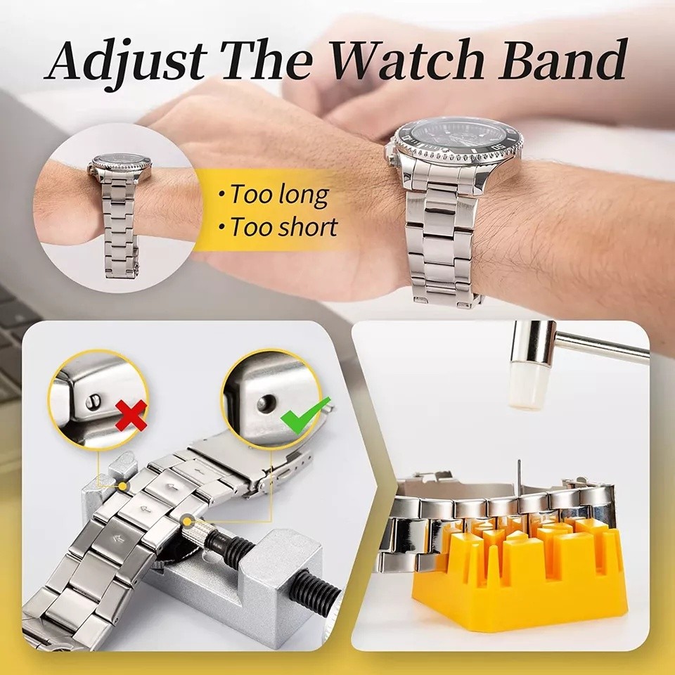 2025 Watch Repair Kit Watchmaker Back Case Remover Opener Link Pin Spring Bar