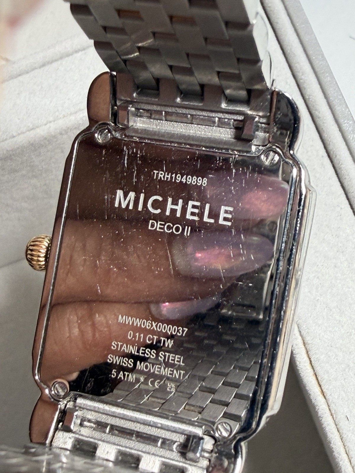 Michele Deco II Mid-Size Diamond Two-Tone 26mm Case Stainless Steel, Band…