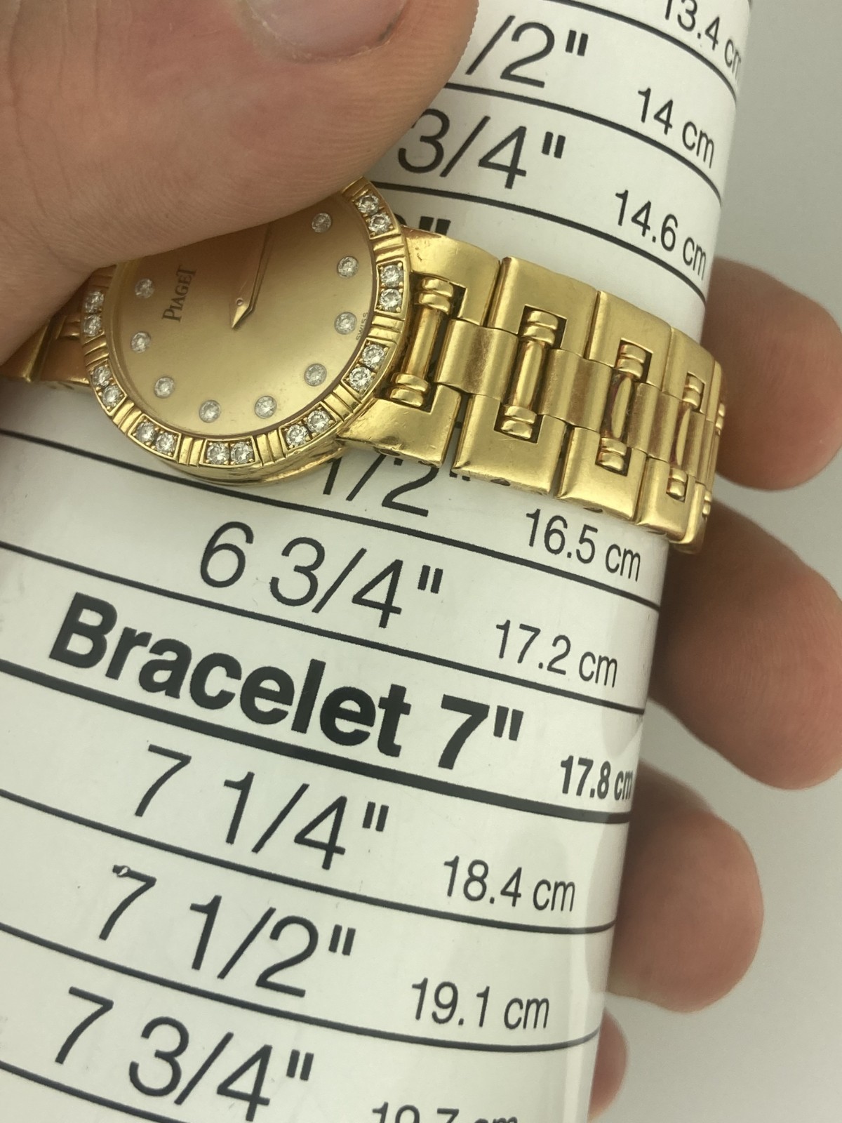 Piaget 23mm Dancer 80564 18k Solid Yellow Gold Diamond Dial Bezel Quartz Polo