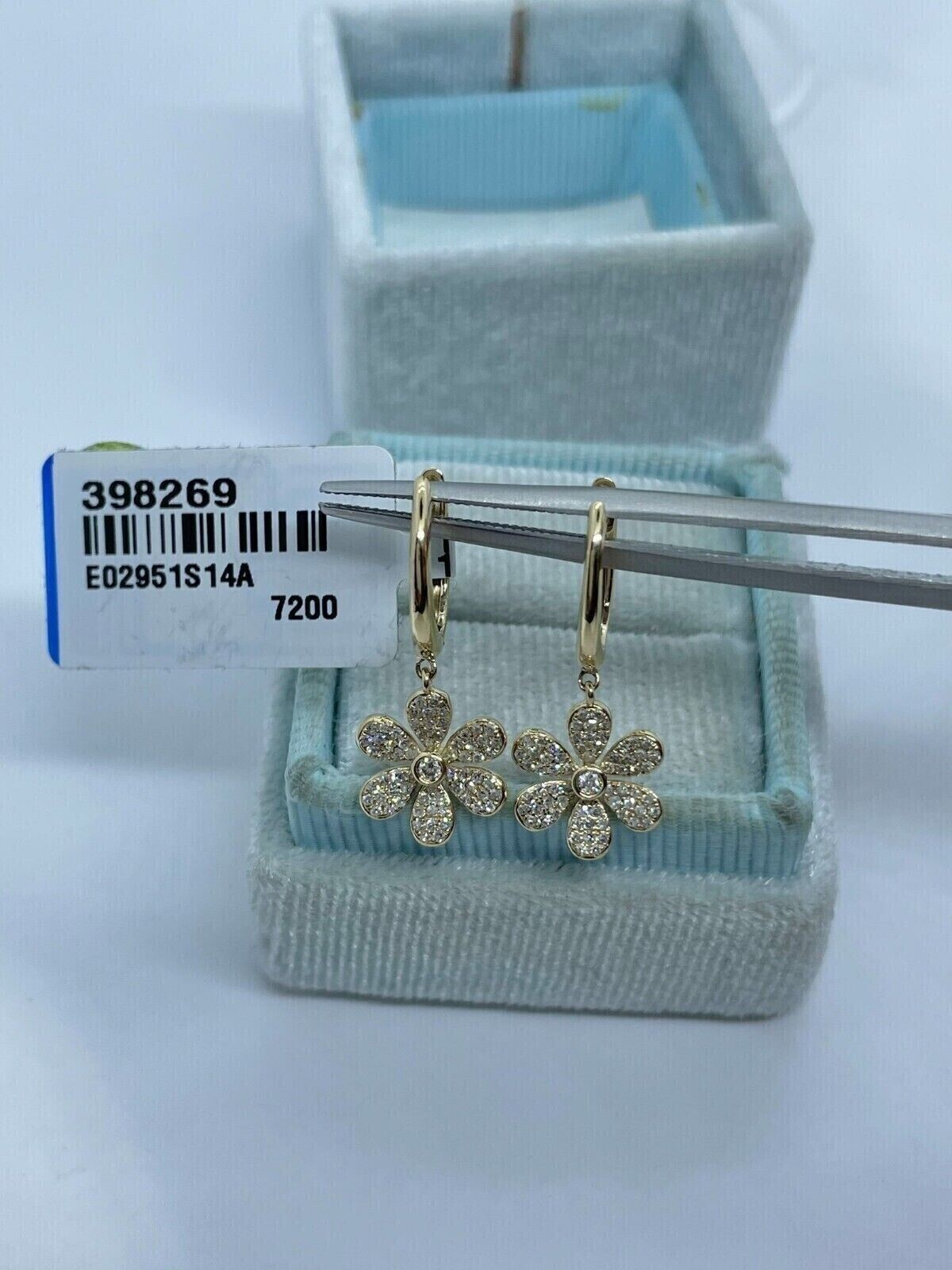 2Ct Lab Created Diamond Round Cut Drop & Dangle Earrings 14K Yellow Gold Finish