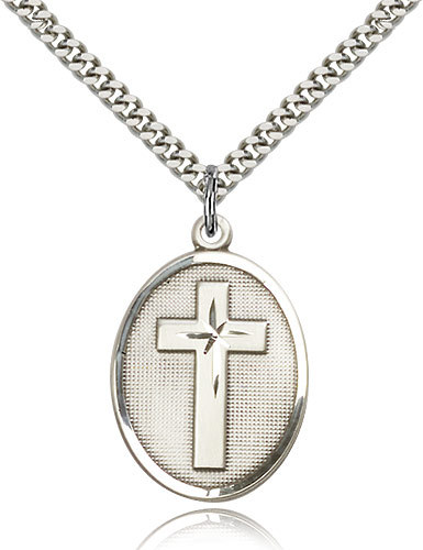 .925 Sterling Silver Cross Necklace For Men On 24 Chain – 30 Day Money Back …