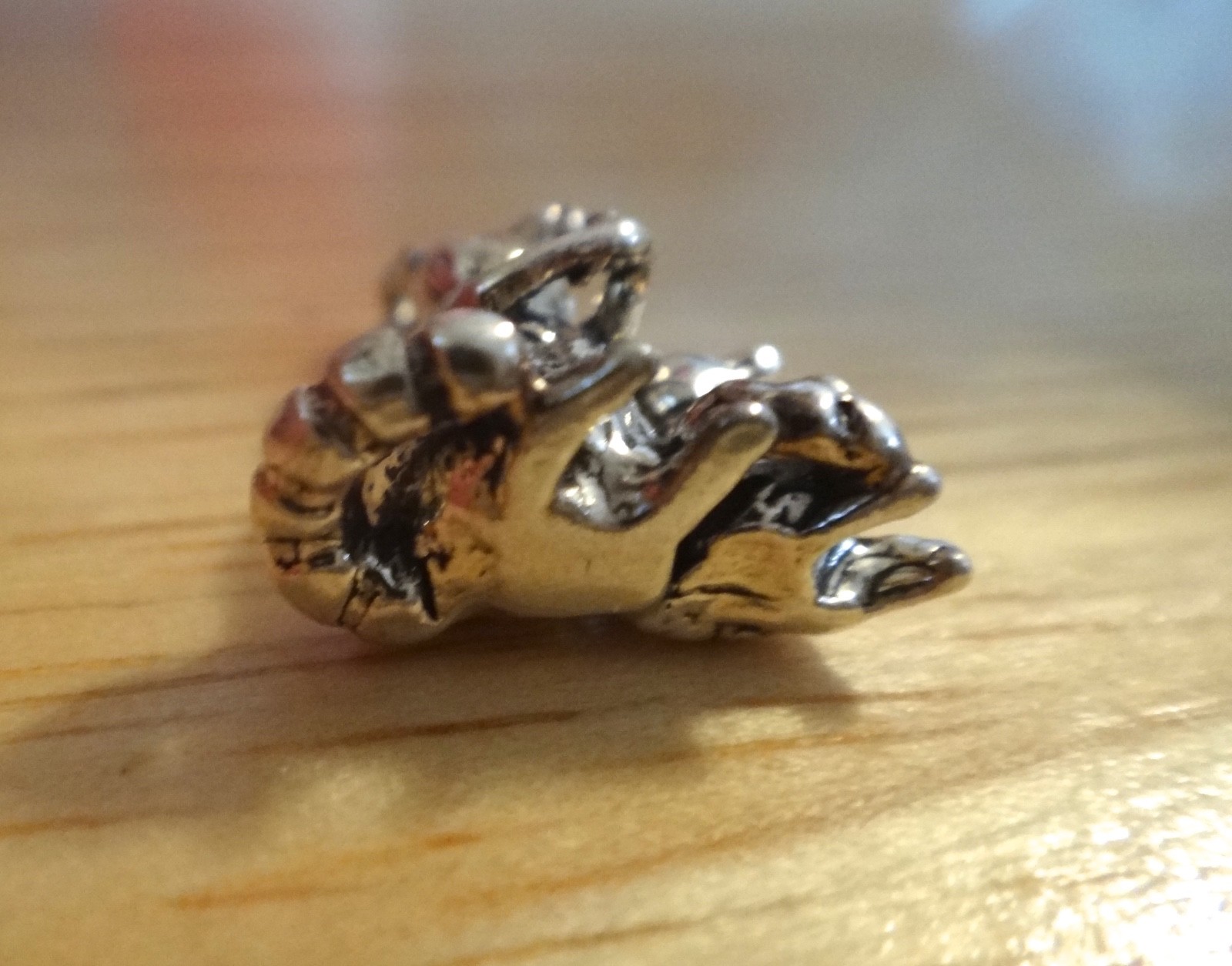 Sterling Silver 3D 16x14mm Detailed Double Raccoon & Baby Zoo Racoon Charm