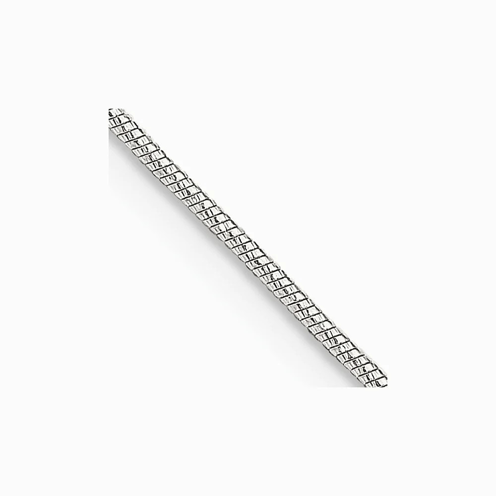 Sterling Silver .85mm Diamond-Cut Snake Chain Necklace 16″-30″