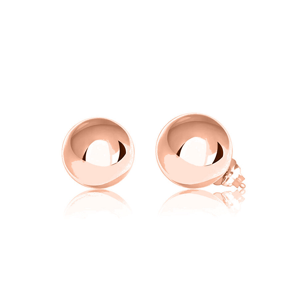 .925 Sterling Silver Post Ball Stud Earrings, Women & Girls, From 2-12MM