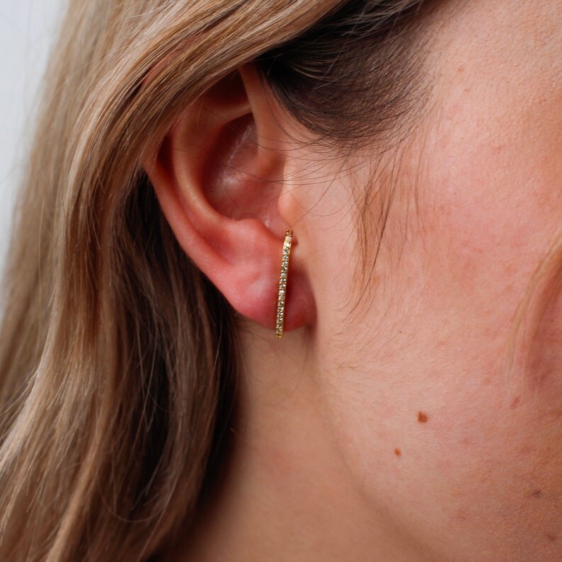 1.00Ctw Round Cut Lab Created Diamond 14K Yellow Gold Plated Silver Stud Earring