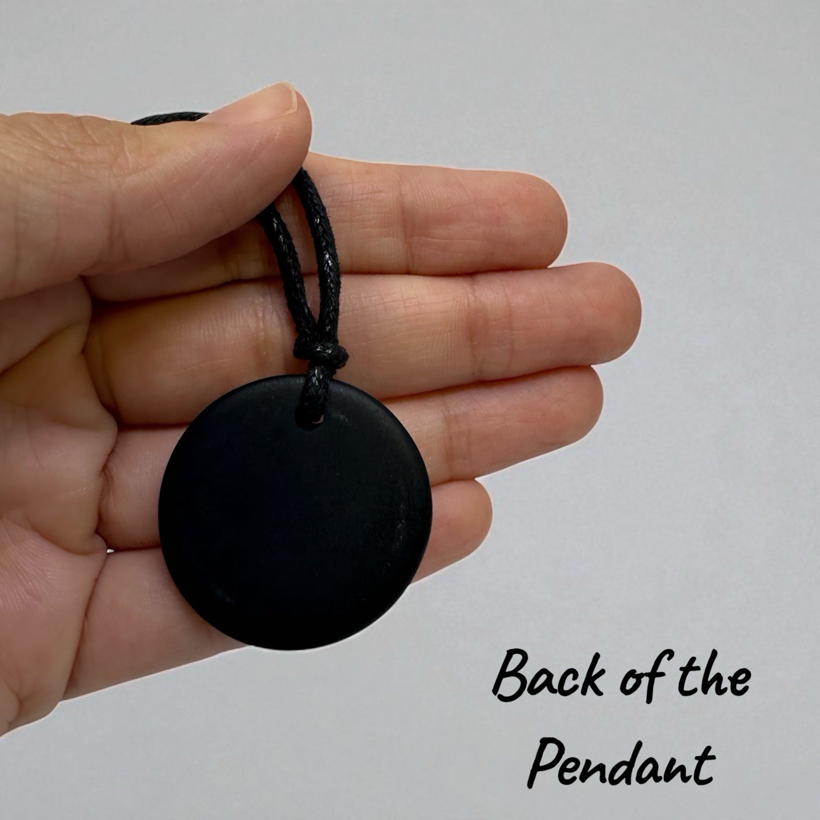 Black Om Pendant Necklace Adjustable 14‑28in Hindu Yoga Meditation Aum Charm