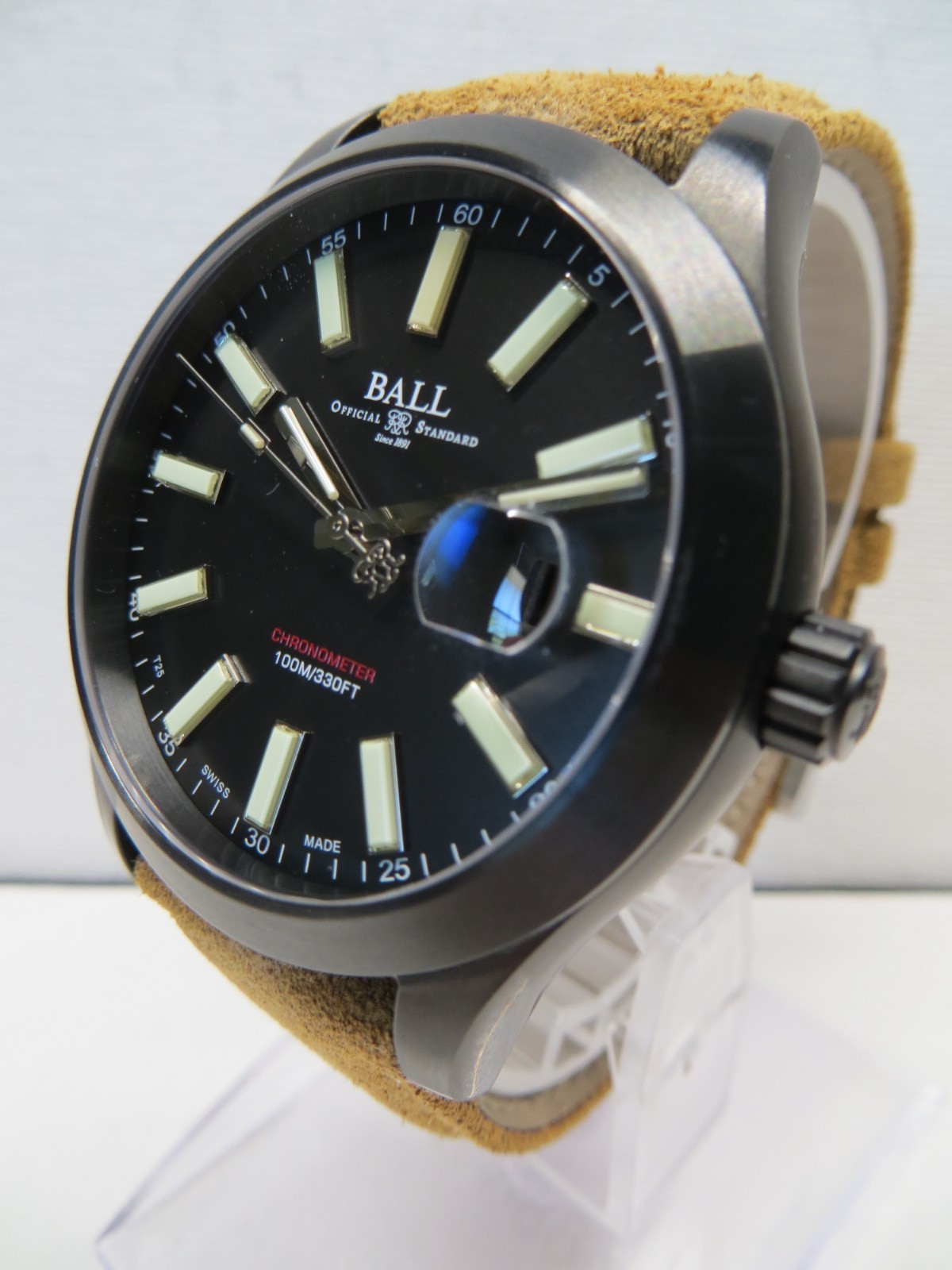 Ball Engineer II Green Berets NM2028C-L4CJ-BK Titanium Automatic Watch B&P XLNT!