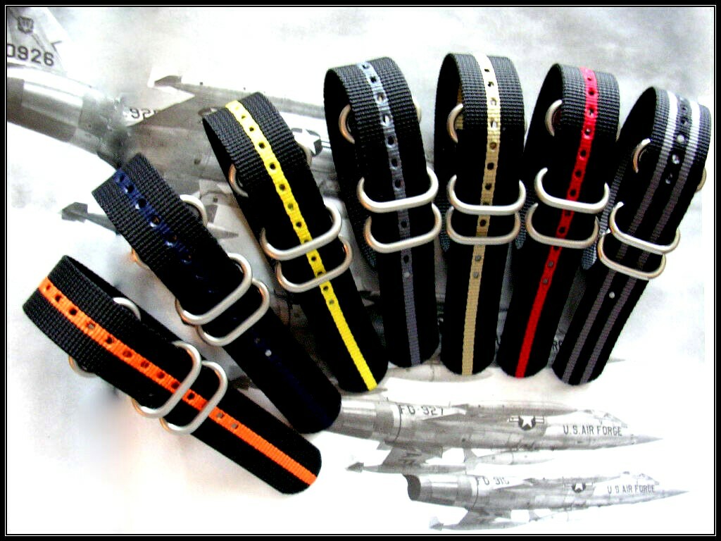 1pc UTC NATO strap SS Nylon Military RAF g10 watchband stitch Bond IW SUISSE usa