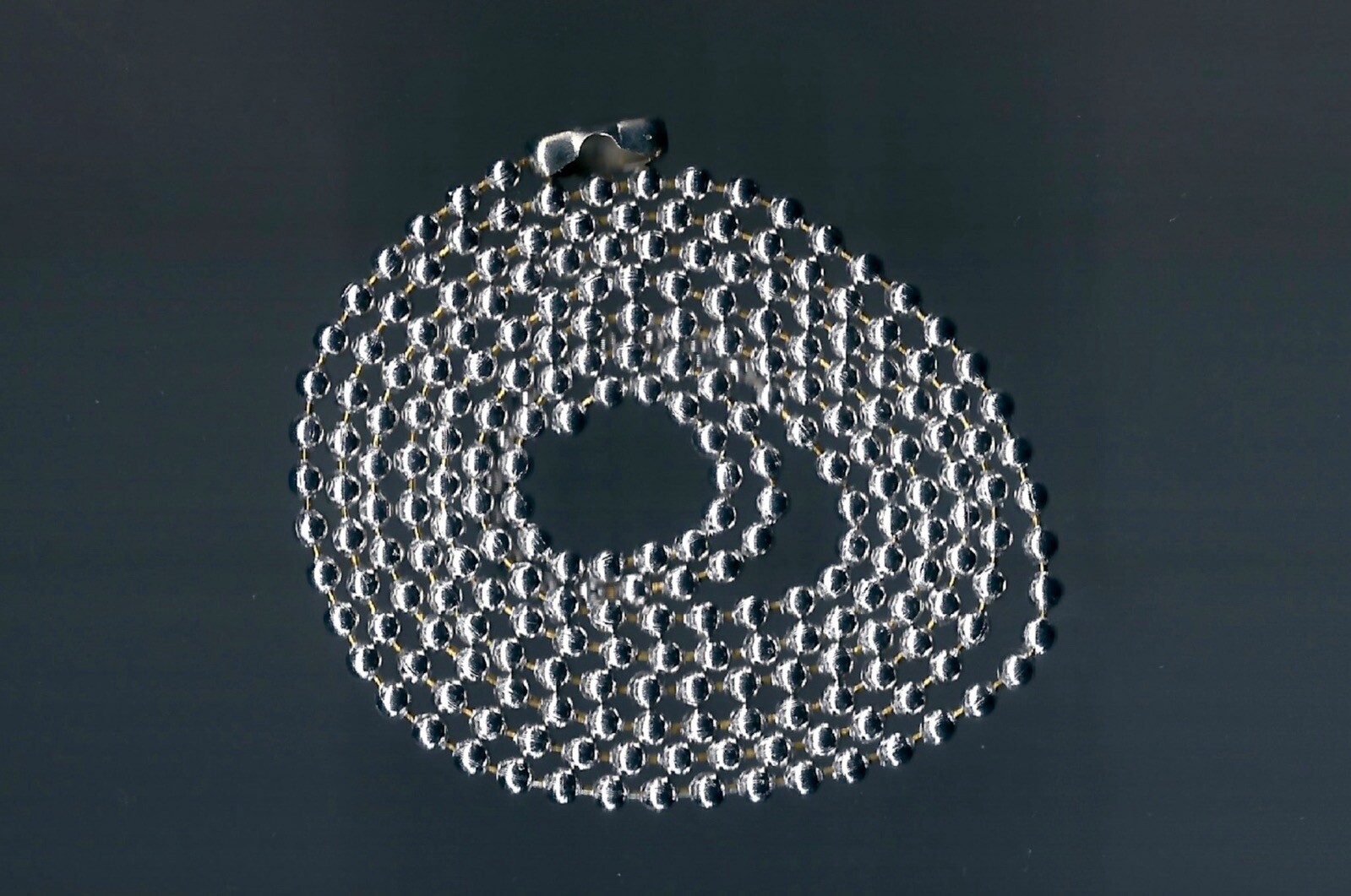 Ball chain 30″ Necklace Beaded Ballchain 2.4mm Silver USA Dog Tag Army Military