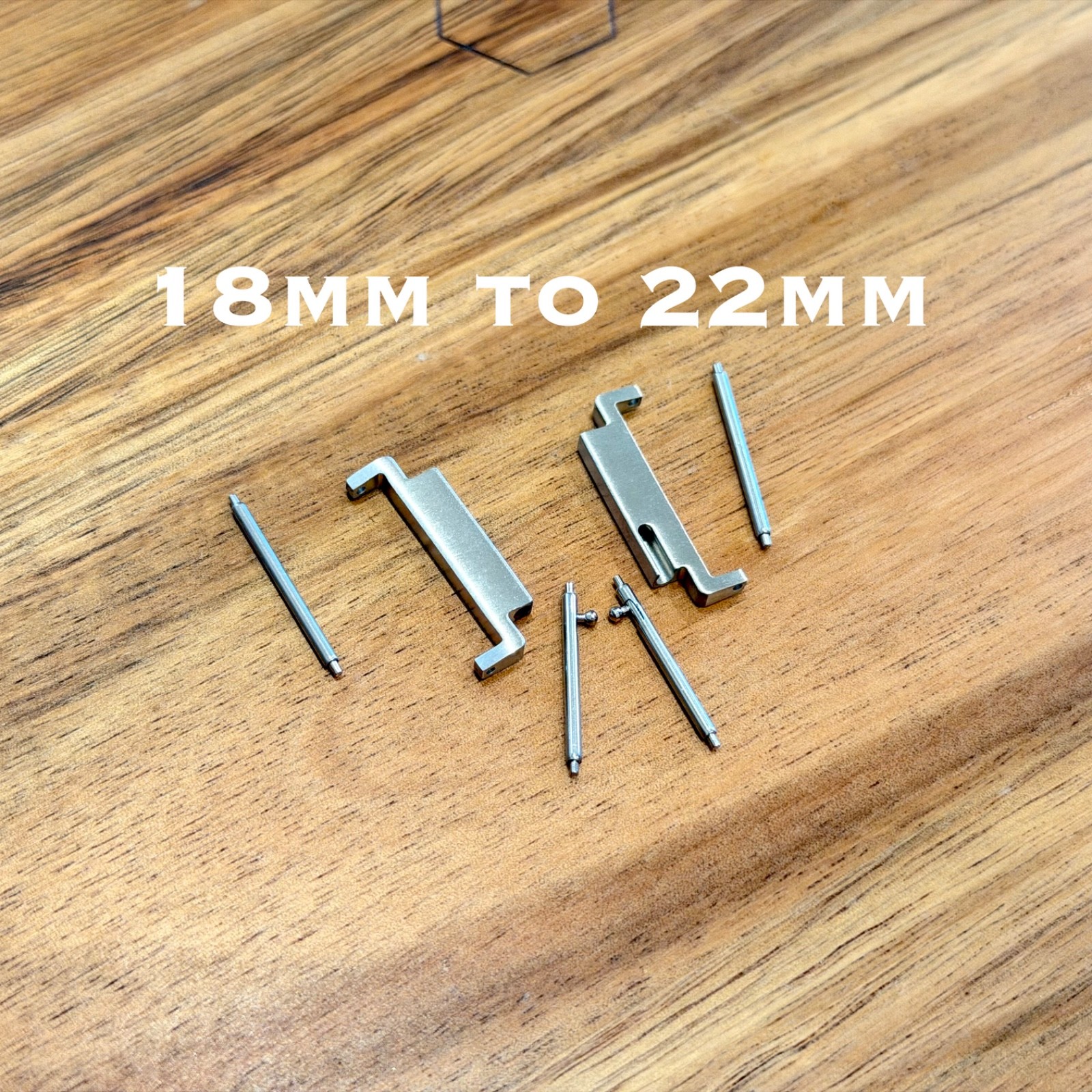 18mm to 22mm Watch Strap Adapter – Silver Lug Converters for Casio AE-1200WH