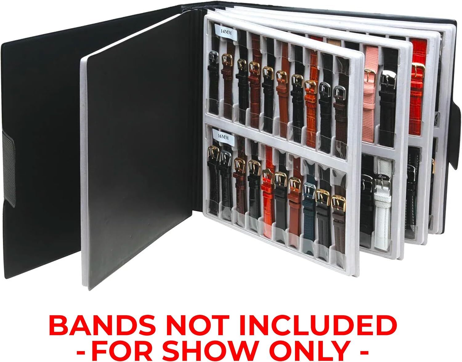 Leather Watch Bands Storage Case 100 Slots Lightweight Travel Album Organizer