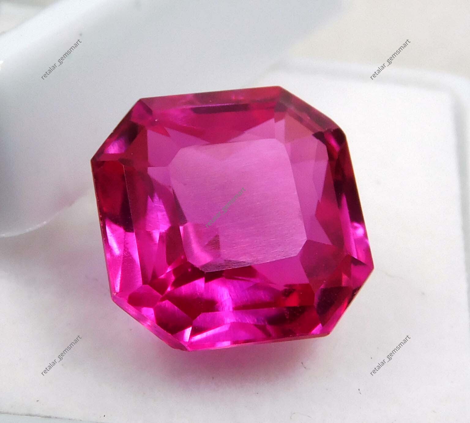 Extremely Rare Pink Sapphire Radiant Cut 10 Ct NATURAL CERTIFIED Loose Gemstone