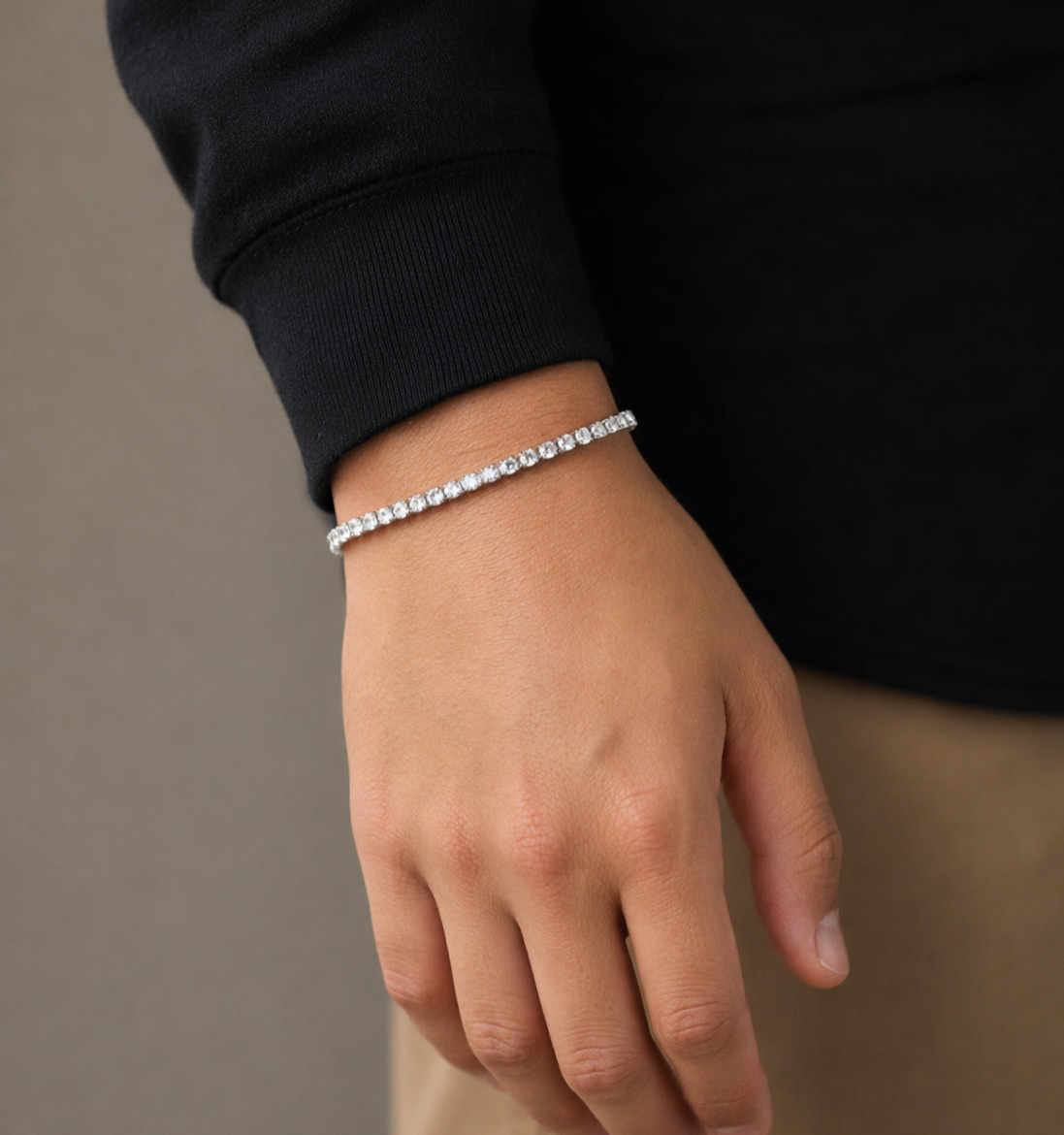 VVS Moissanite Tennis Bracelet Solid 925 Sterling Silver Men Women GRA certified