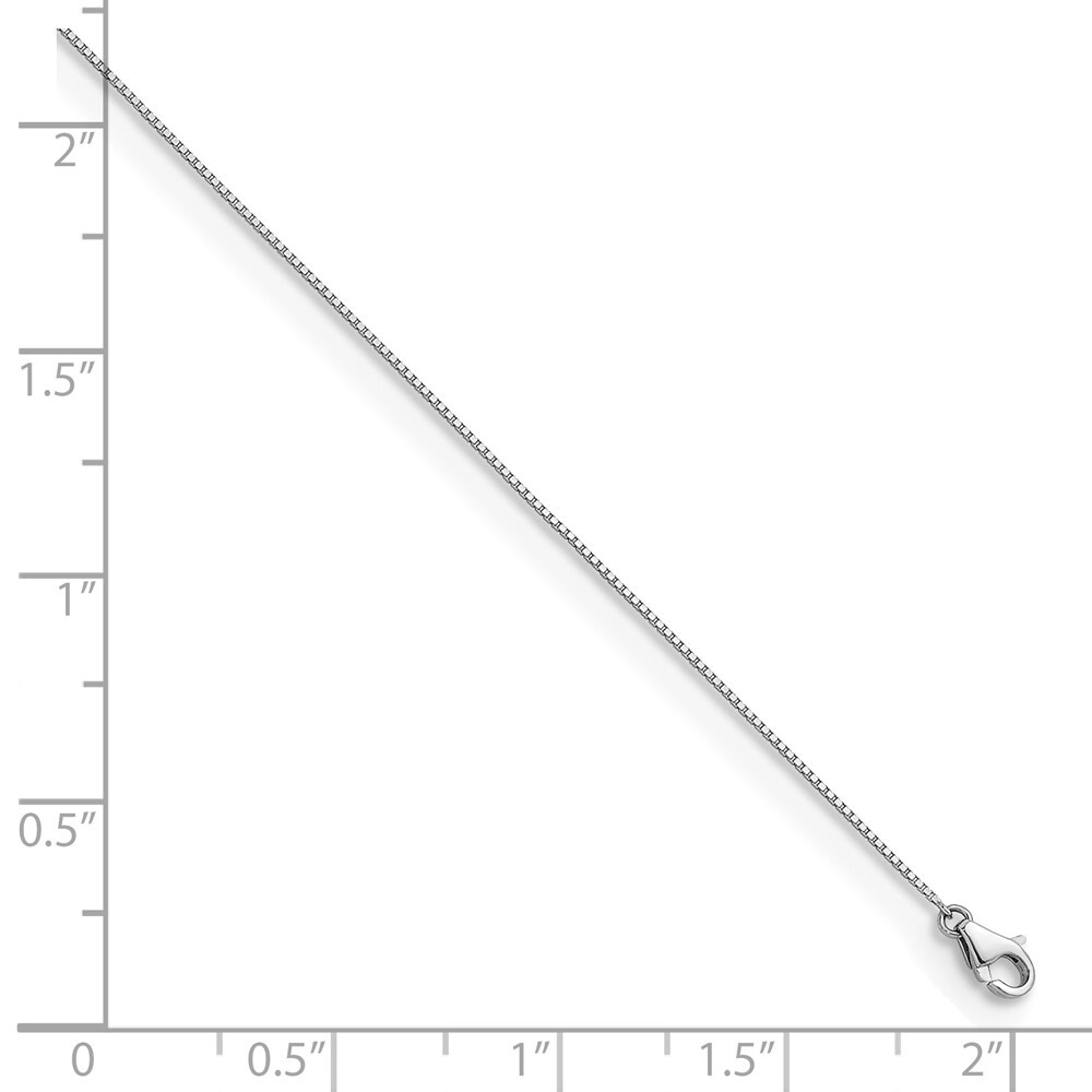 950 Platinum Polished 0.7mm Solid Box Chain Necklace 16″- 2.42gram