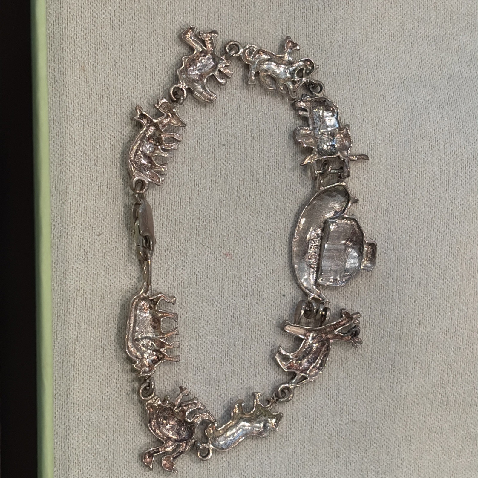 Sterling silver noah’s ark bracelet 7.5 Inches