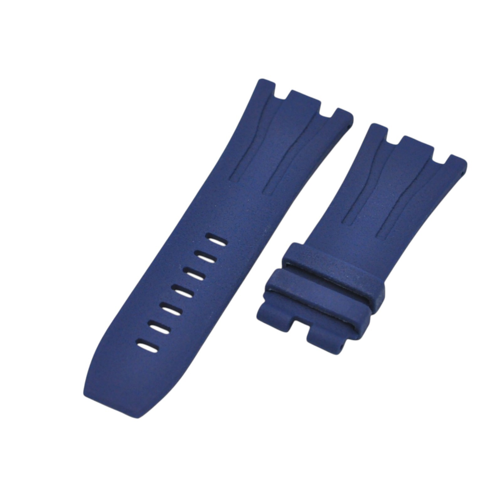30mm Blue Rubber Watch Strap For Audemars Piguet Royal Oak 44 Grip Tang Buckle