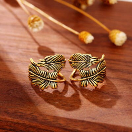 Double feather ear cuffs •Feather earrings Sold as A PAIR!