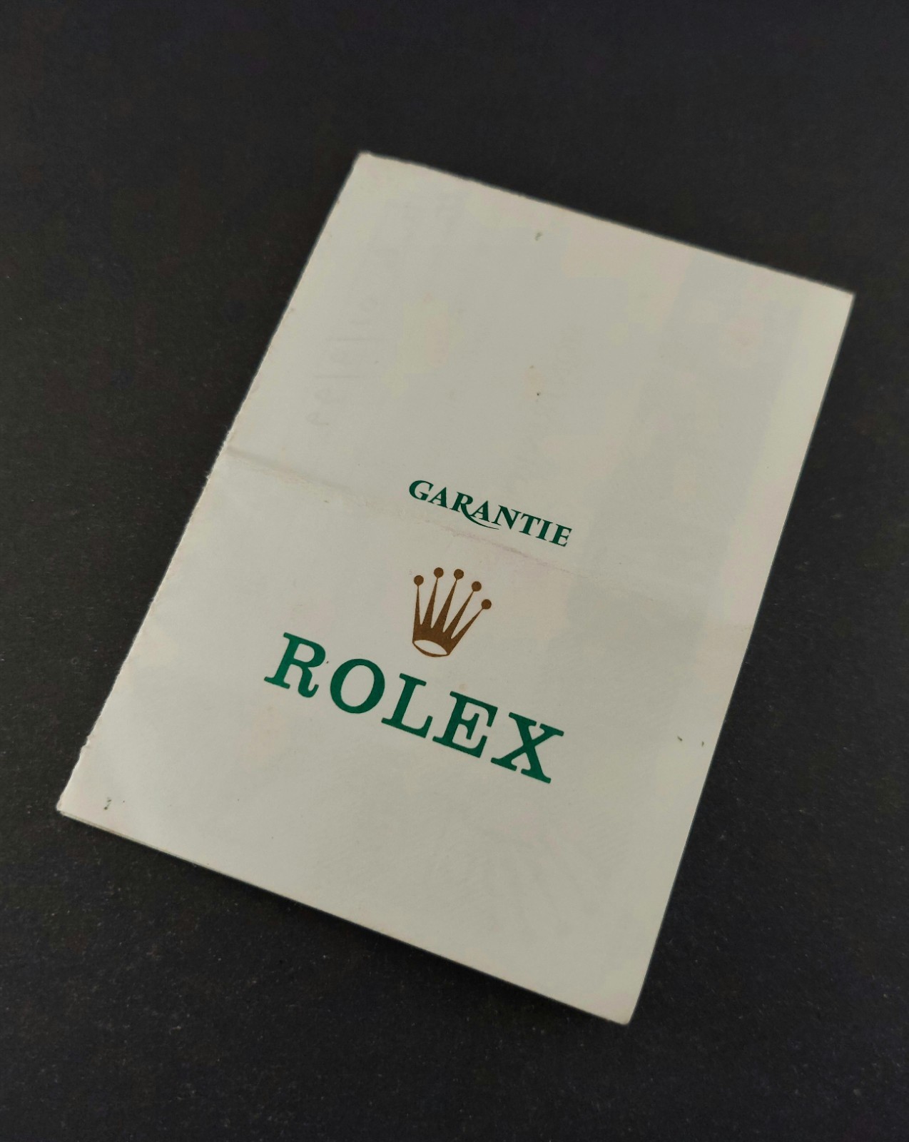 Original ROLEX Inked Guarantee 568.00.40.7T (no holes). Circa 1970’s
