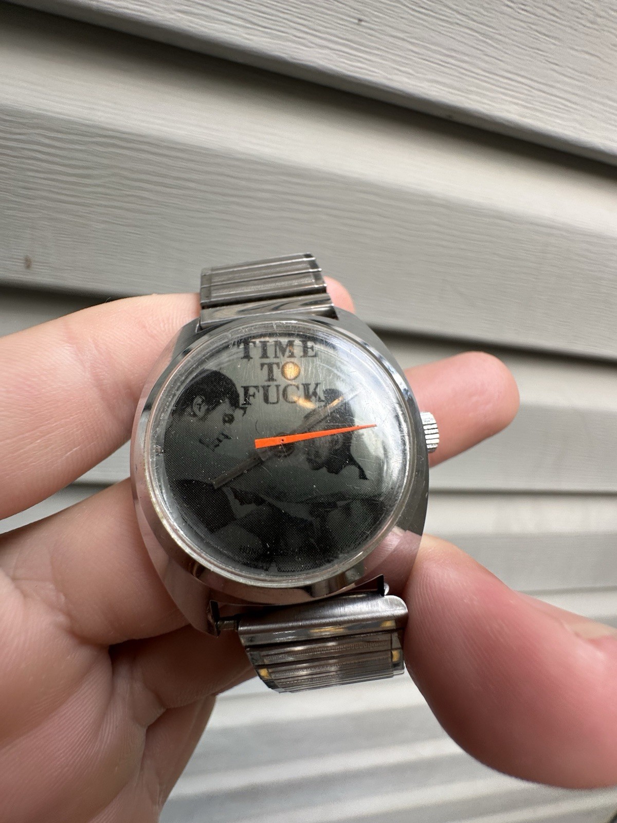 RARE Vintage 1970s Adult Novelty Watch – Swiss Parts Hong Kong – FOR REPAIR