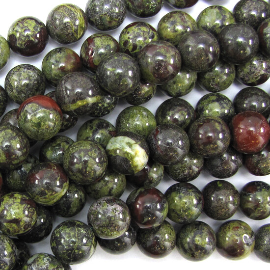 Natural Dragon Blood Jasper Round Beads 15″ Strand 4mm 6mm 8mm 10mm 12mm