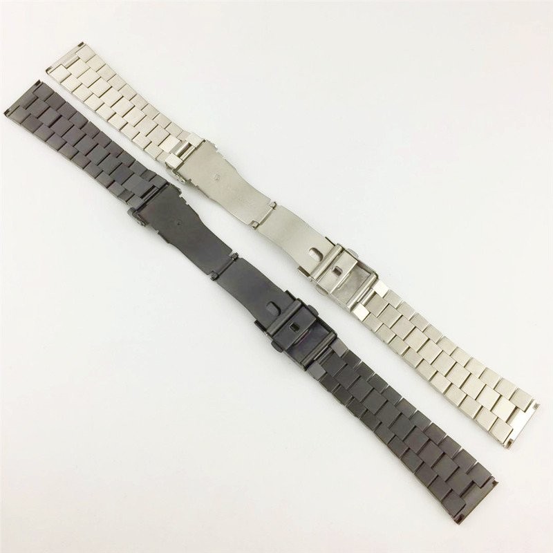 Solid Brushed Stainless Steel Watch Strap Band Wrist Bracelet 18 20 22 24 26mm