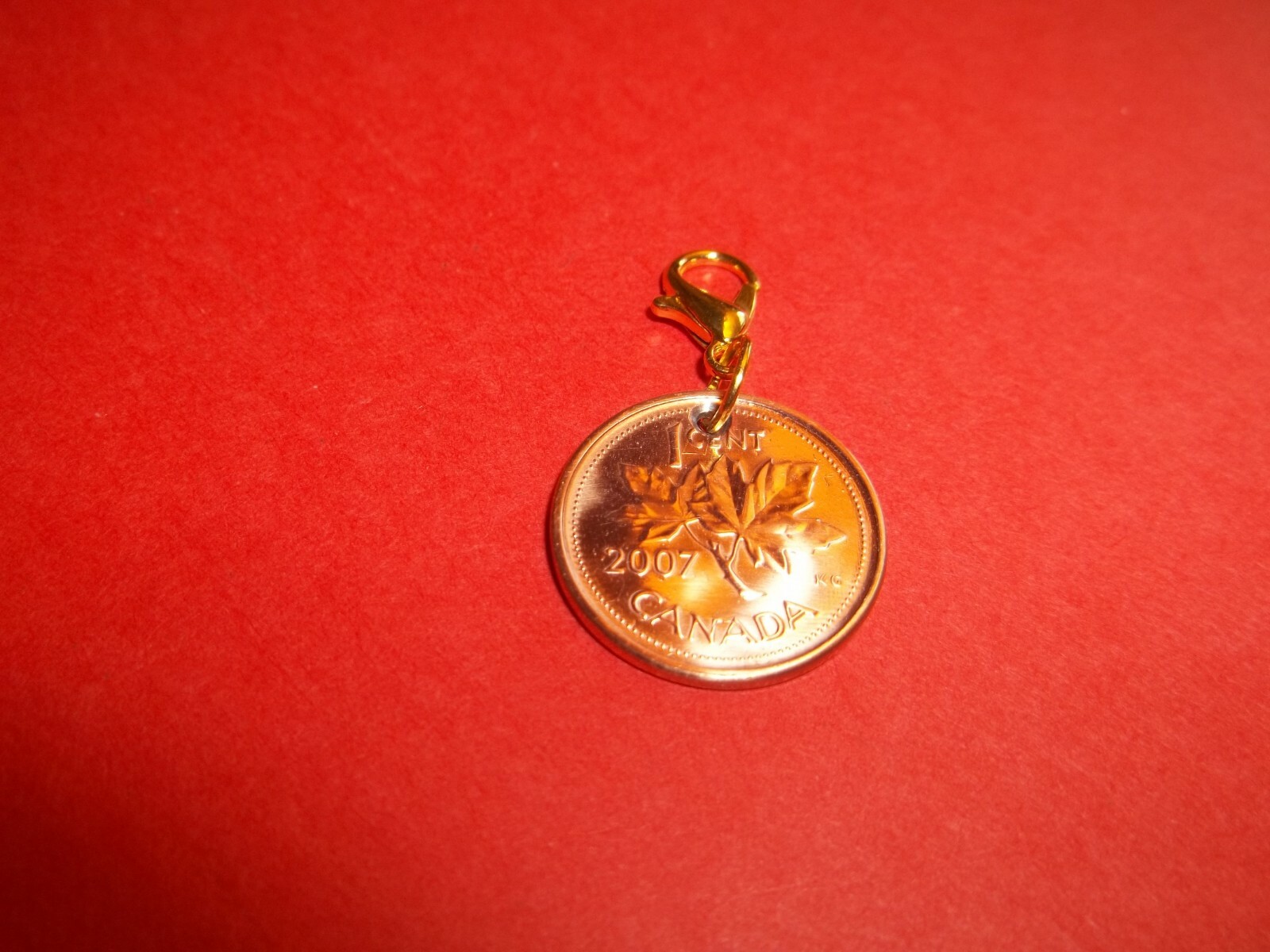 ONE (1) CENT – CANADA PENNY – HIGHLY POLISHED PENDANT / CHARM – 1997 to 2011