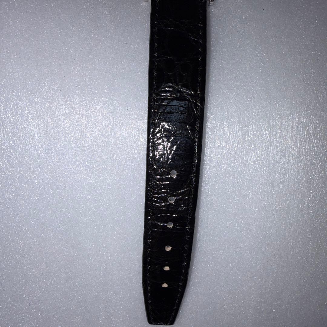 CITIZEN Quartz Watch, Silver Dial, Black Leather Strap nu