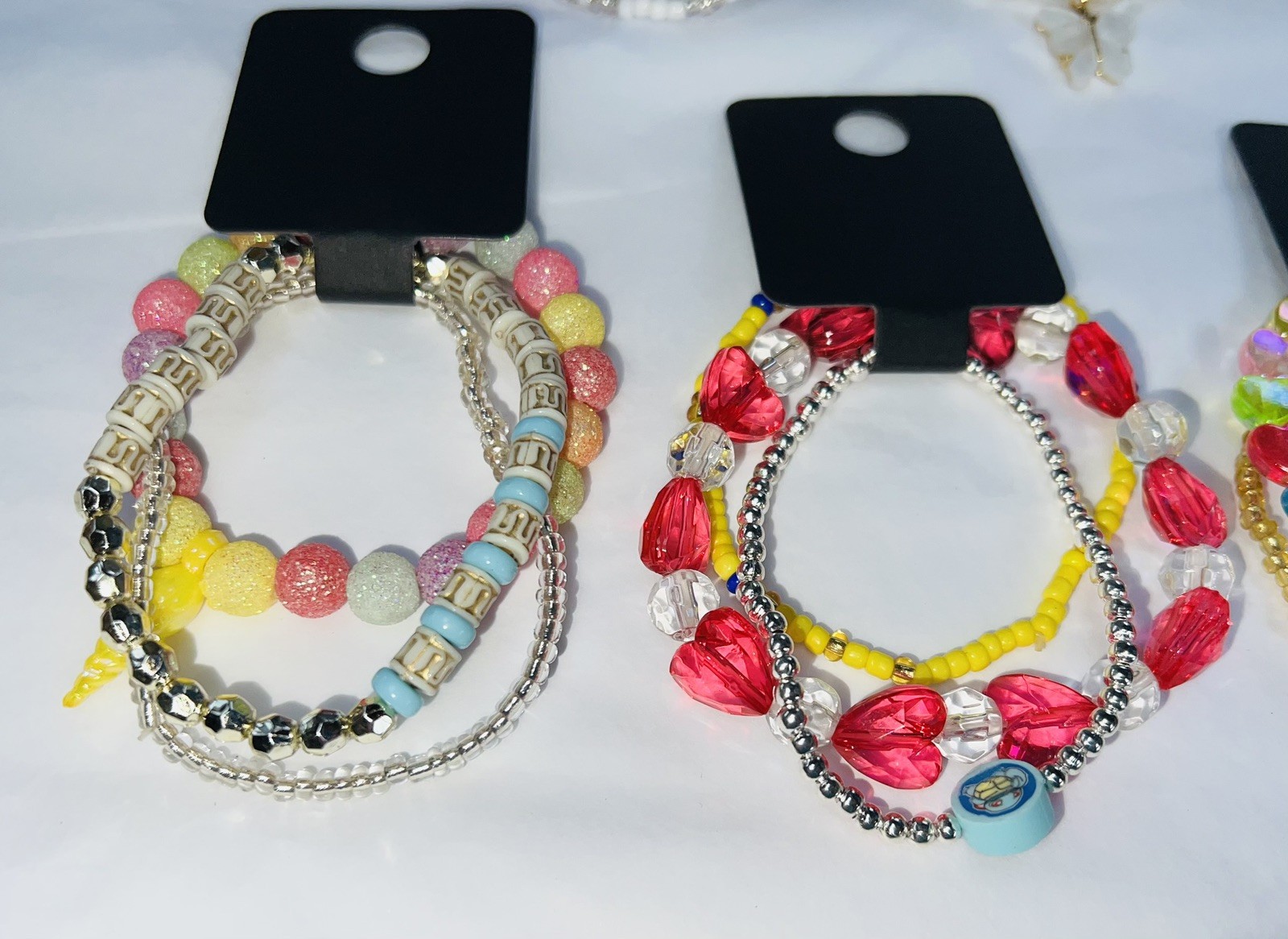 30 x Handmade Pretty Kids & Teens BRACELETS Party Bags 10 Packs Of 3 Z