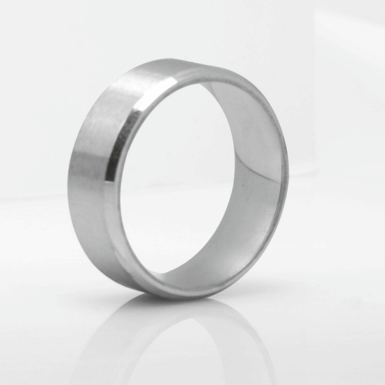 Men Black Stainless Titanium Color Ring Wedding Lover Couple Rings Women 7-12