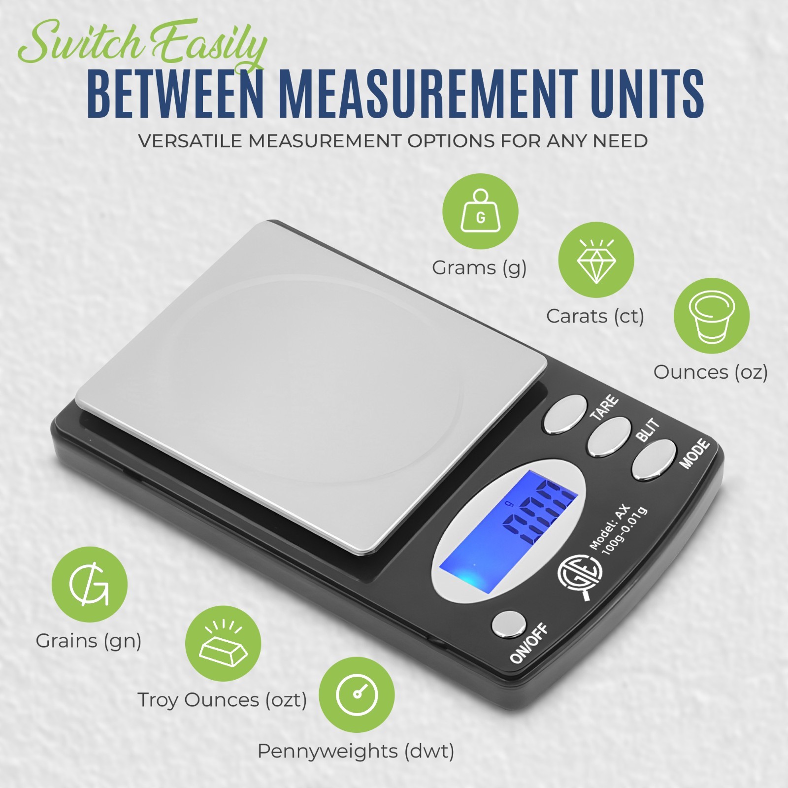 Electronic Scale Gold Silver Jewelry Test Kit 10K 14K 18K 22K 24K Tester 999